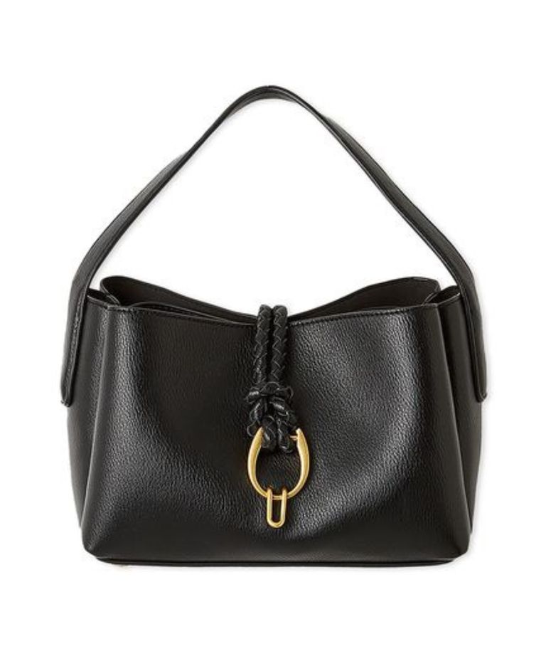 Mila Owen - メタルモチーフワンハンドルバッグ (ブラック) 合成皮革