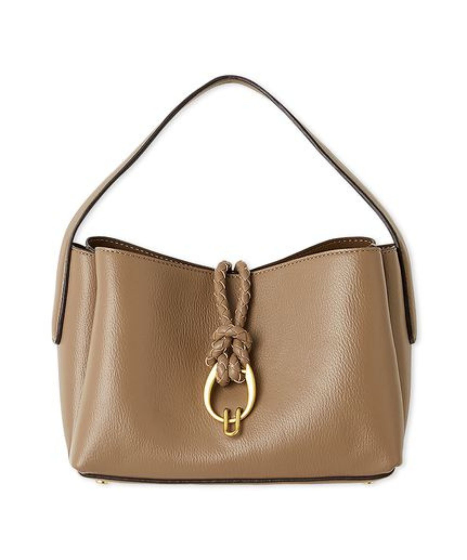 Mila Owen - メタルモチーフワンハンドルバッグ (ブラック) 合成皮革