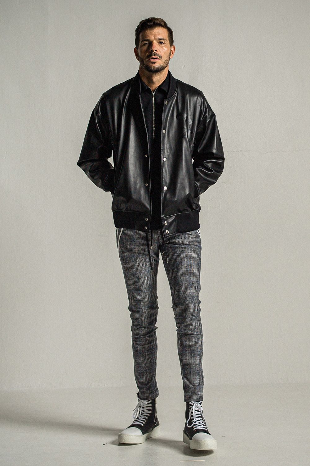 RESOUND CLOTHING - LEATHER VARSITY JACKET / レザー バーシティ