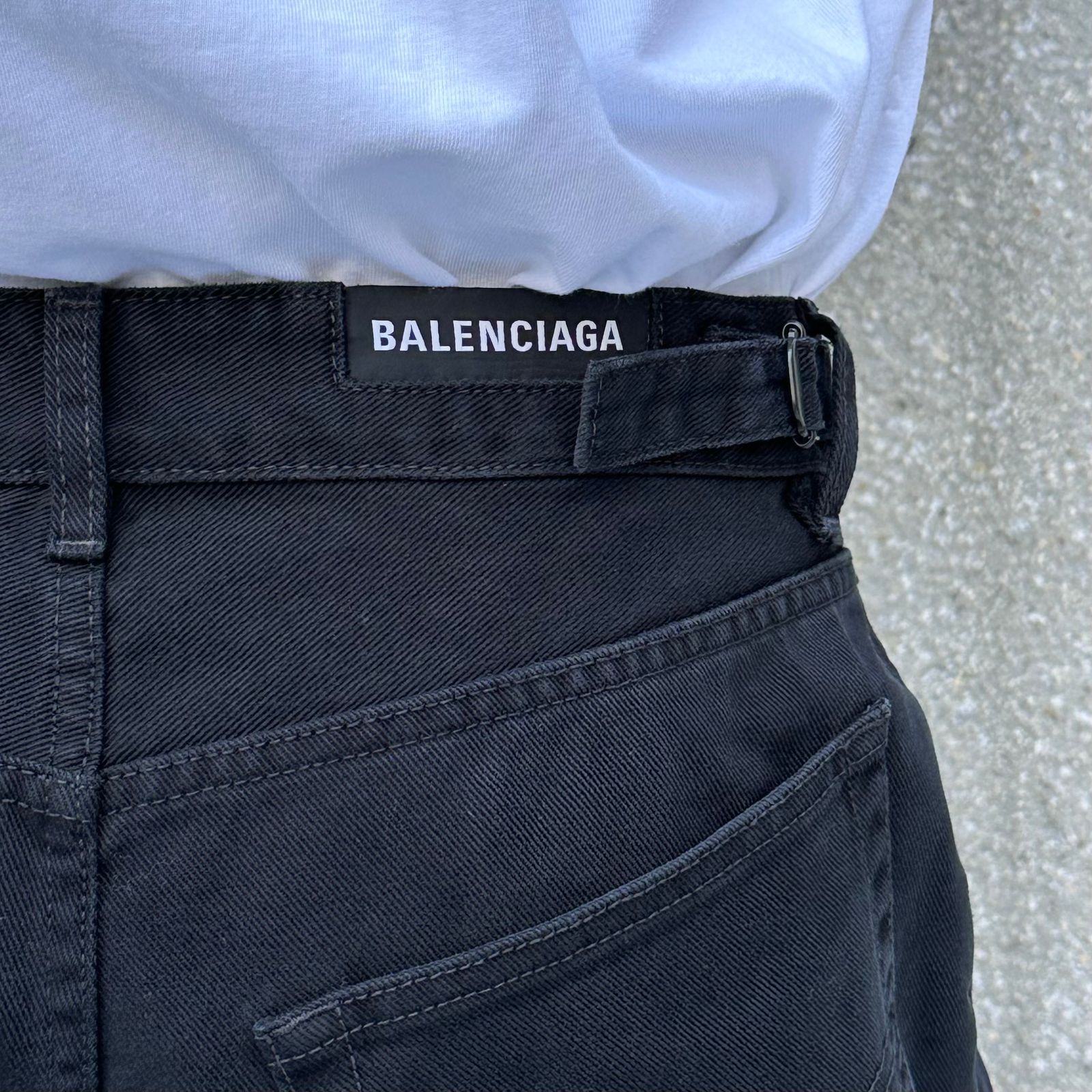 BALENCIAGA - 膝ダメージスリムBLKデニム / デニム / ダメージ