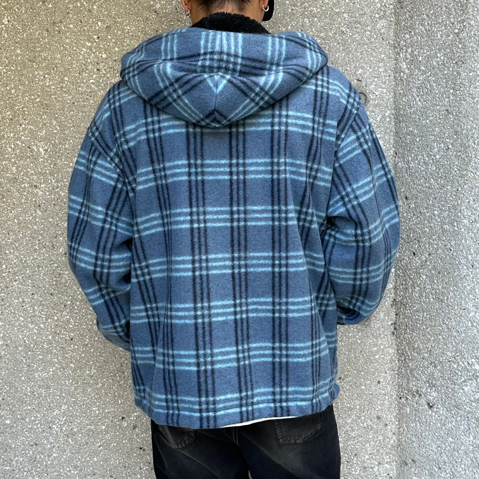 MARNI - チェック ボア ブルゾン / ジャケット / メンズ / ブルー