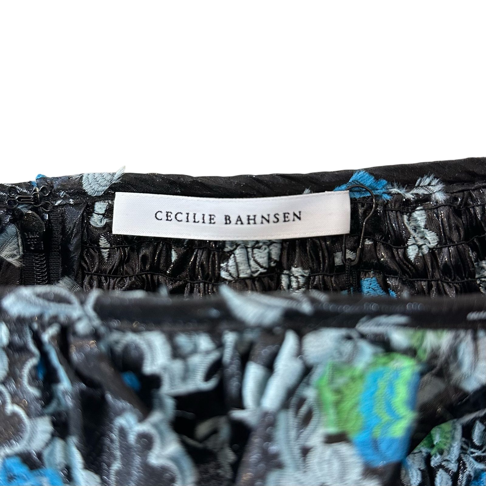 CECILIE BAHNSEN - ヴィアンカ・スカート / ブラック＆ブルー / 花柄