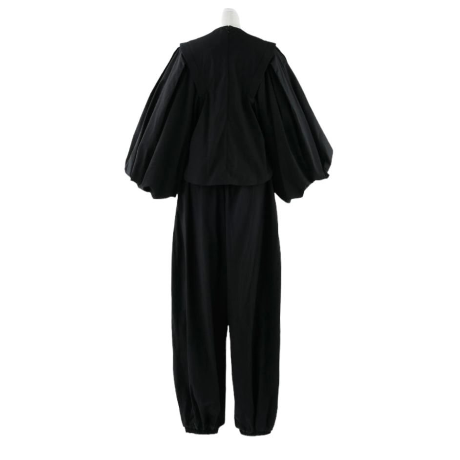 ENFOLD ミリオーネドレープヘムサロペット 36黒 ENFOLD ミリオーネ