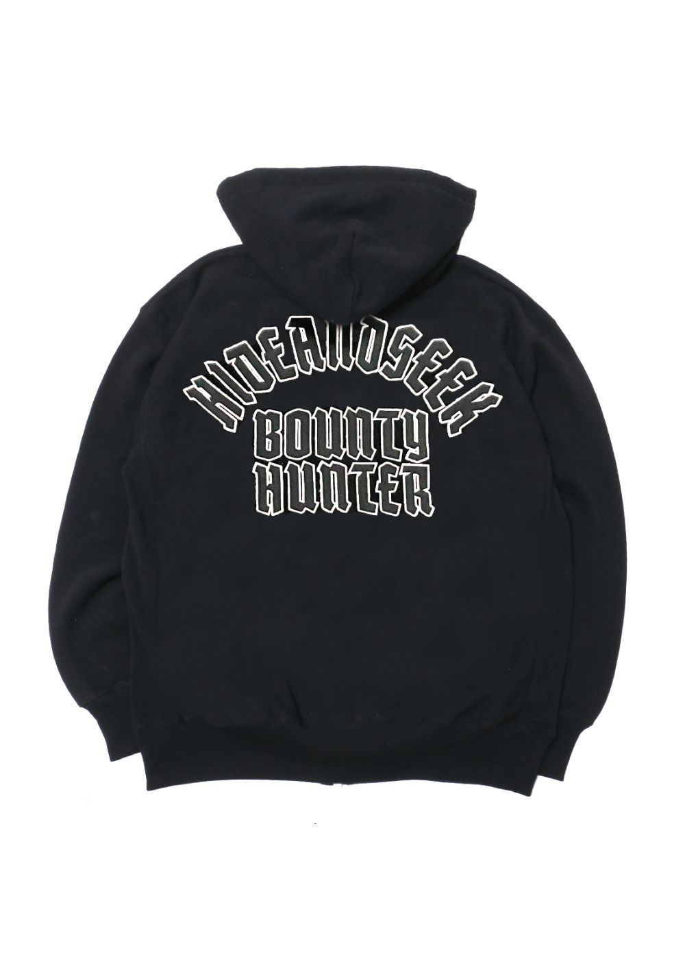 HIDE AND SEEK - HS×BH ZIP HOODED SWEAT SHIRT (BLACK/BANDANA