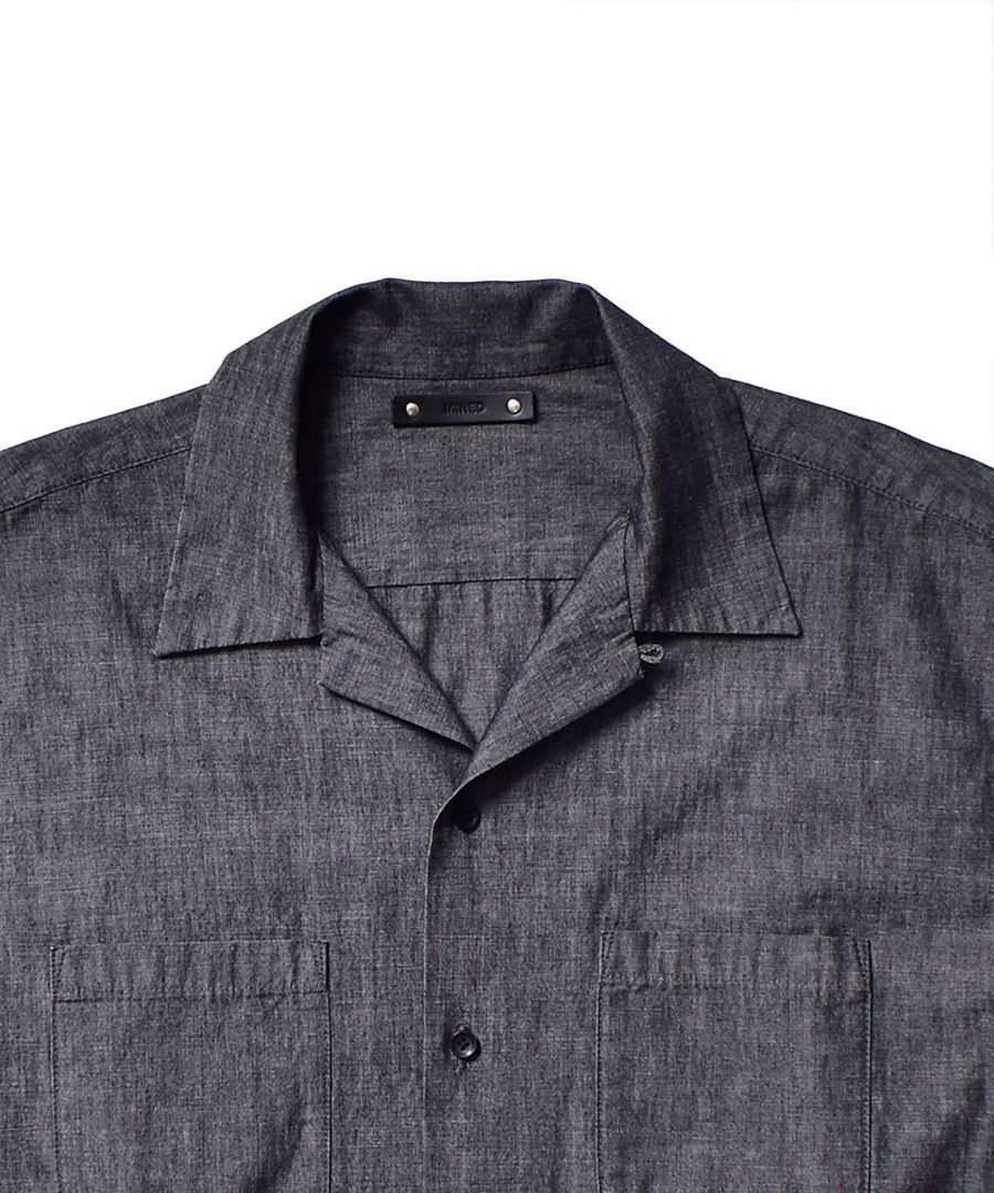 MINEDENIM - Chambray Open Collar L/S SH (CGR) / シャンブレー