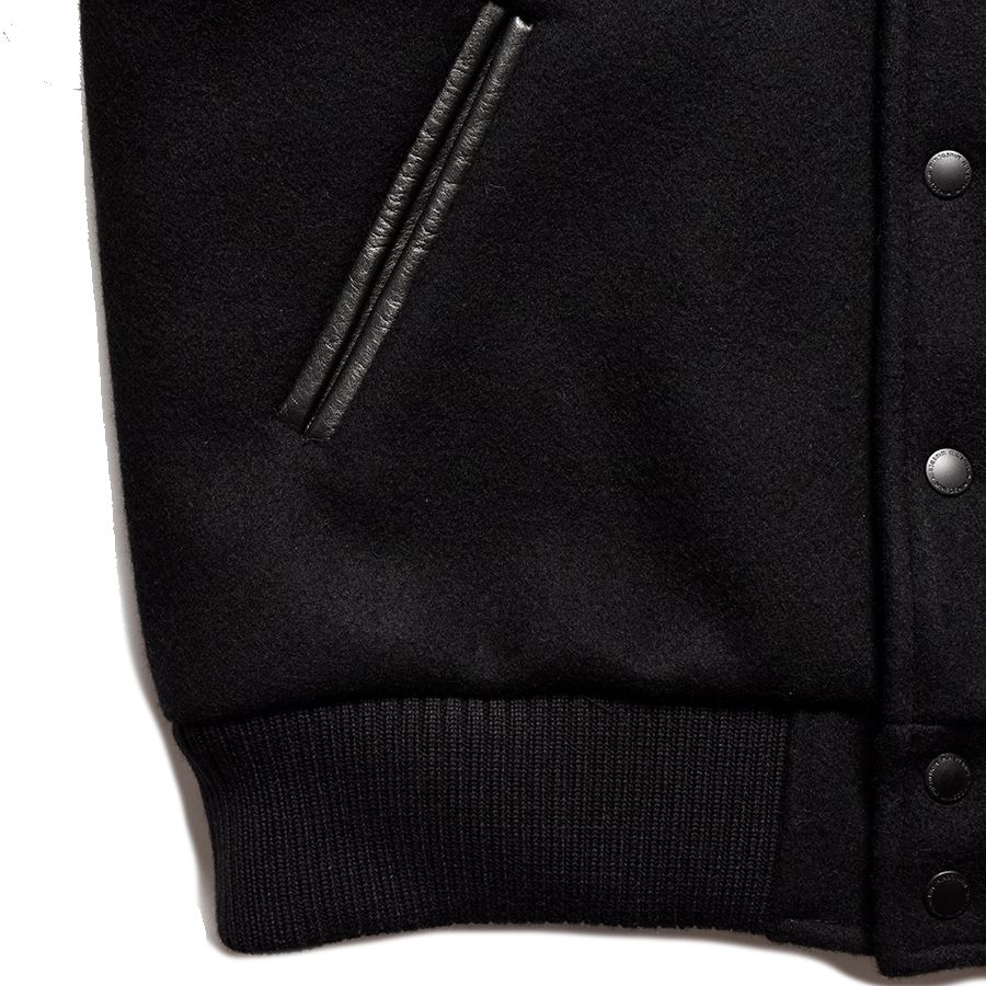 MINEDENIM - New Order “Republic” Wool Melton & Leather Varsity JKT