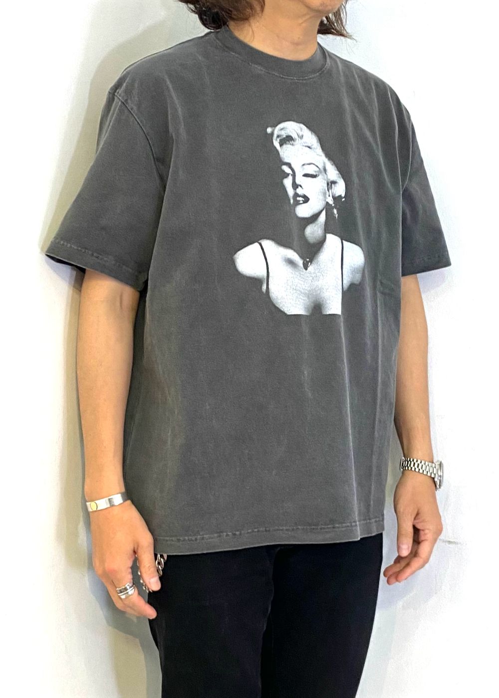 RATS - MONROE TEE (BLACK) / マリリンモンロー プリント Tシャツ