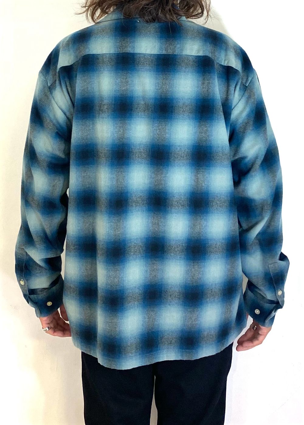 MINEDENIM - C.Flannel Ombre Open Collar SH Collar SH (BPT