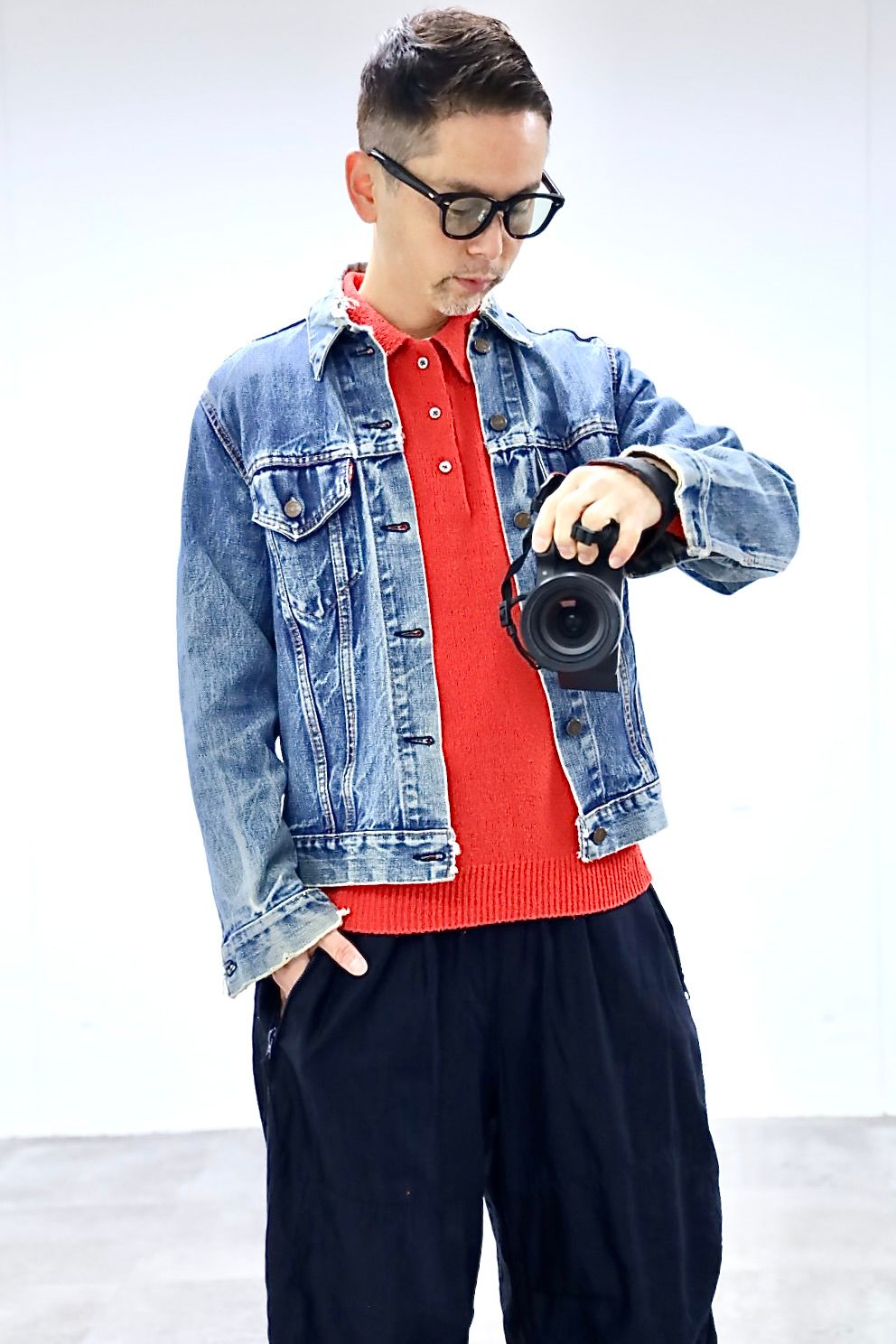 A.PRESSE - アプレッセ 2026 STYLE1 Washed Silk Nep Polo Shirt(26SAP