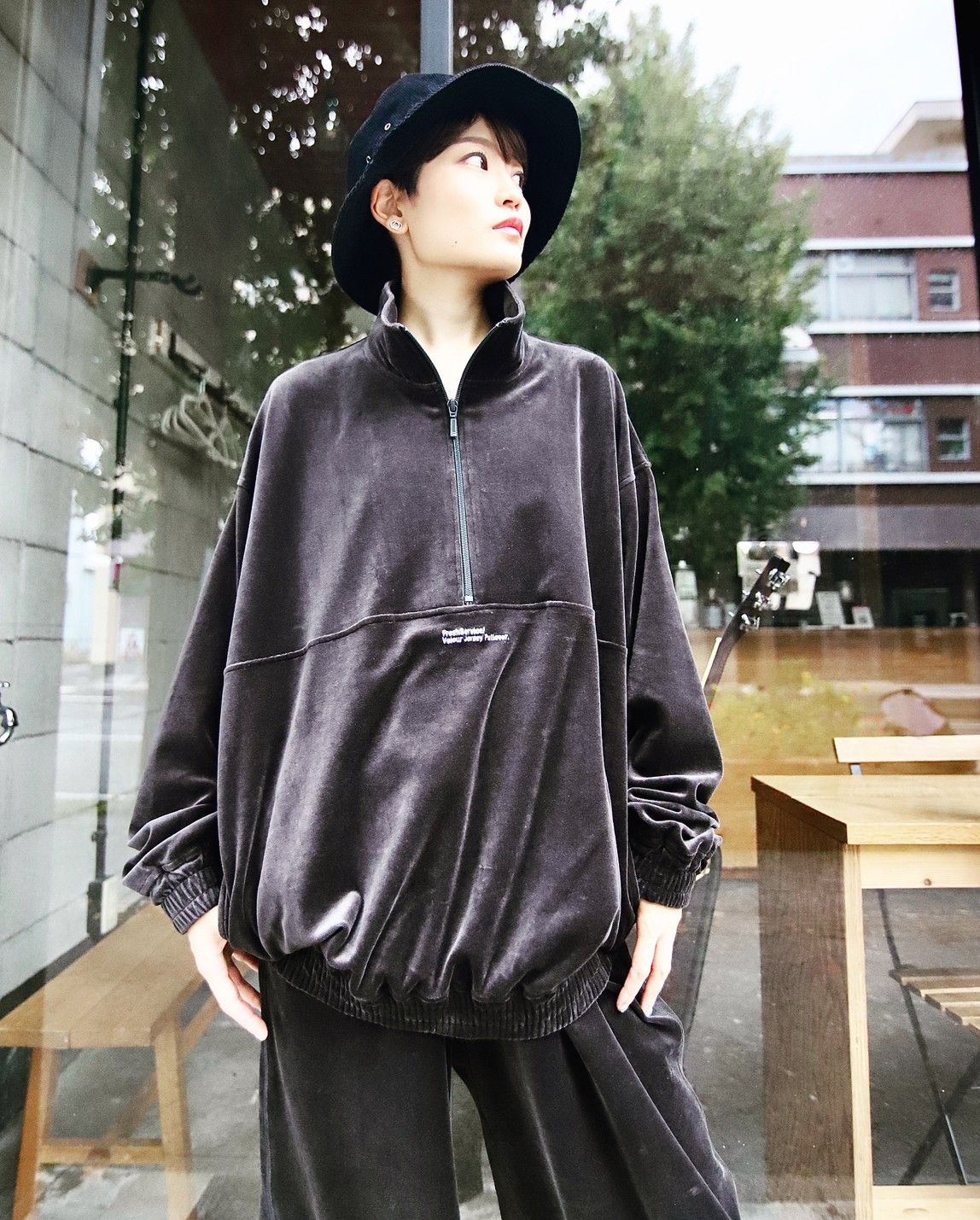 FreshService 新作VELOUR JERSEY PULLOVER セットアップstyle.2023.10