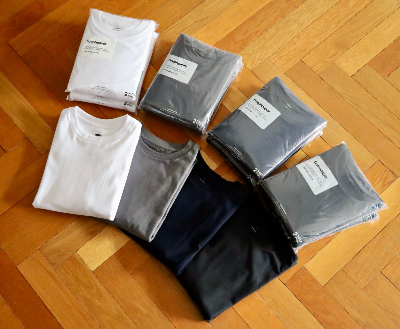 Graphpaper - グラフペーパー パックTシャツ 2-Pack Crew Neck Tee