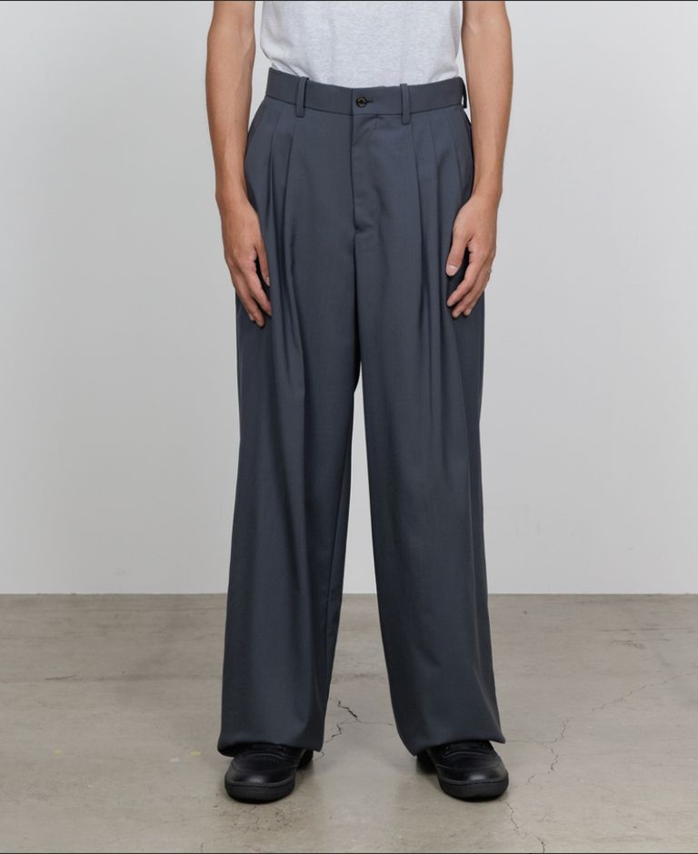 MARKAWARE - MARKAWARE 26SS TRIPLE PLEATED WIDE TROUSERS