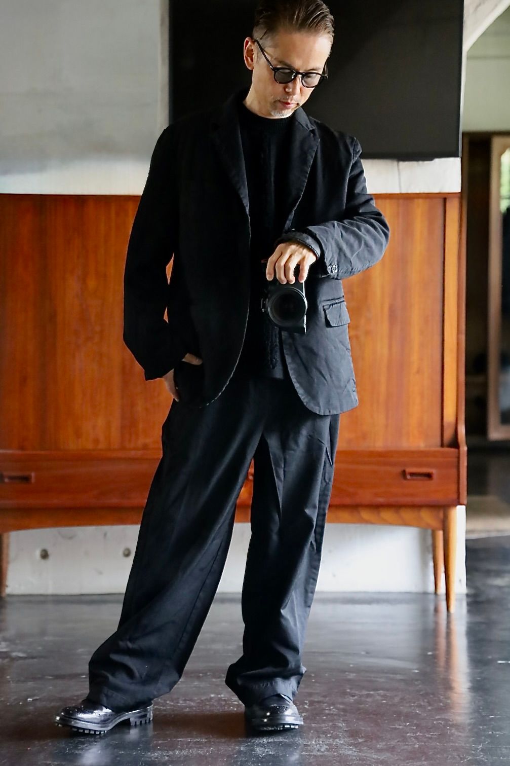 COMME des GARCONS HOMME エステルサージ製品染め3Bジャケット