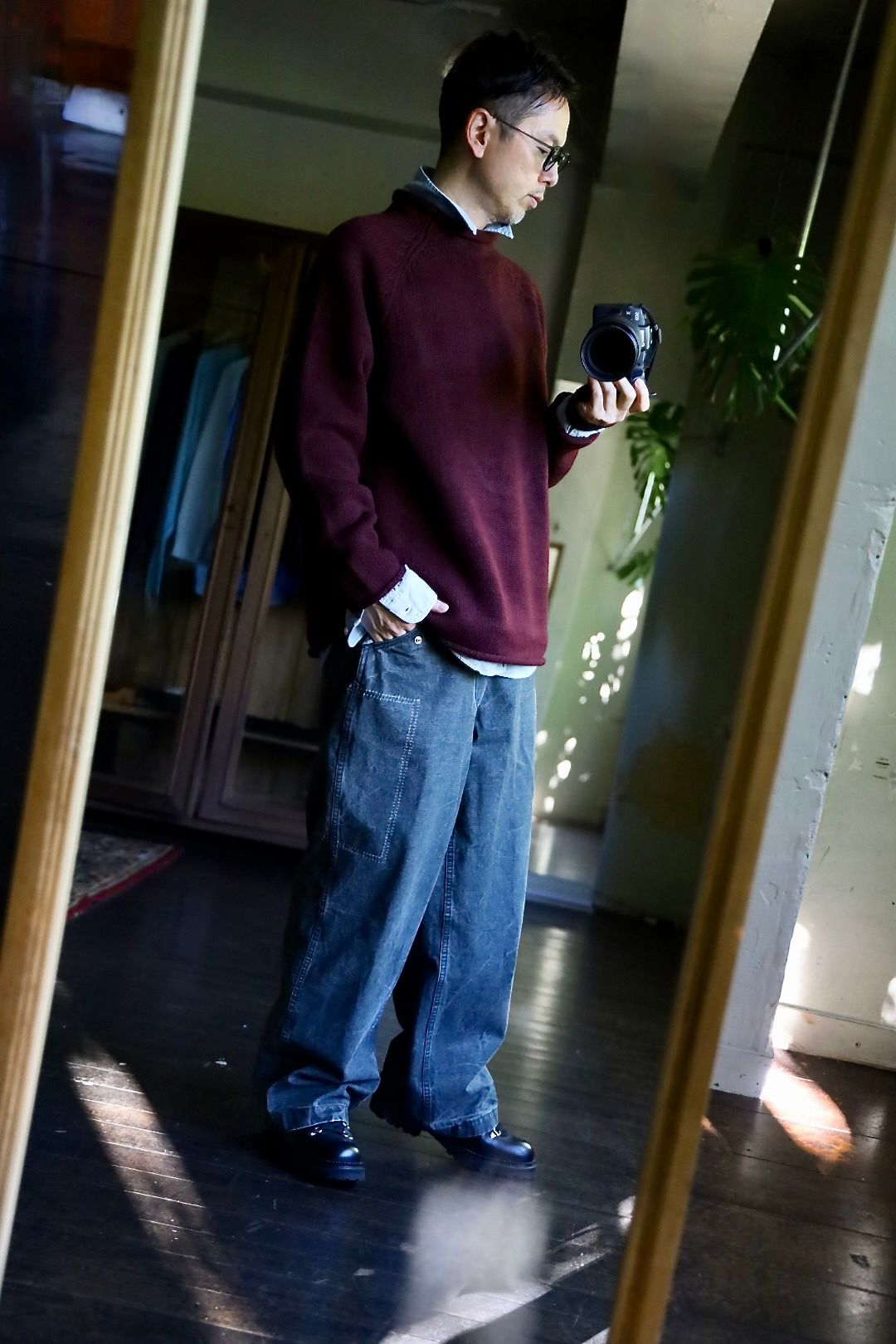 A.PRESSE - アプレッセ Roll Neck Sweater(24AAP-03-08K)BURGUNDY | MARK