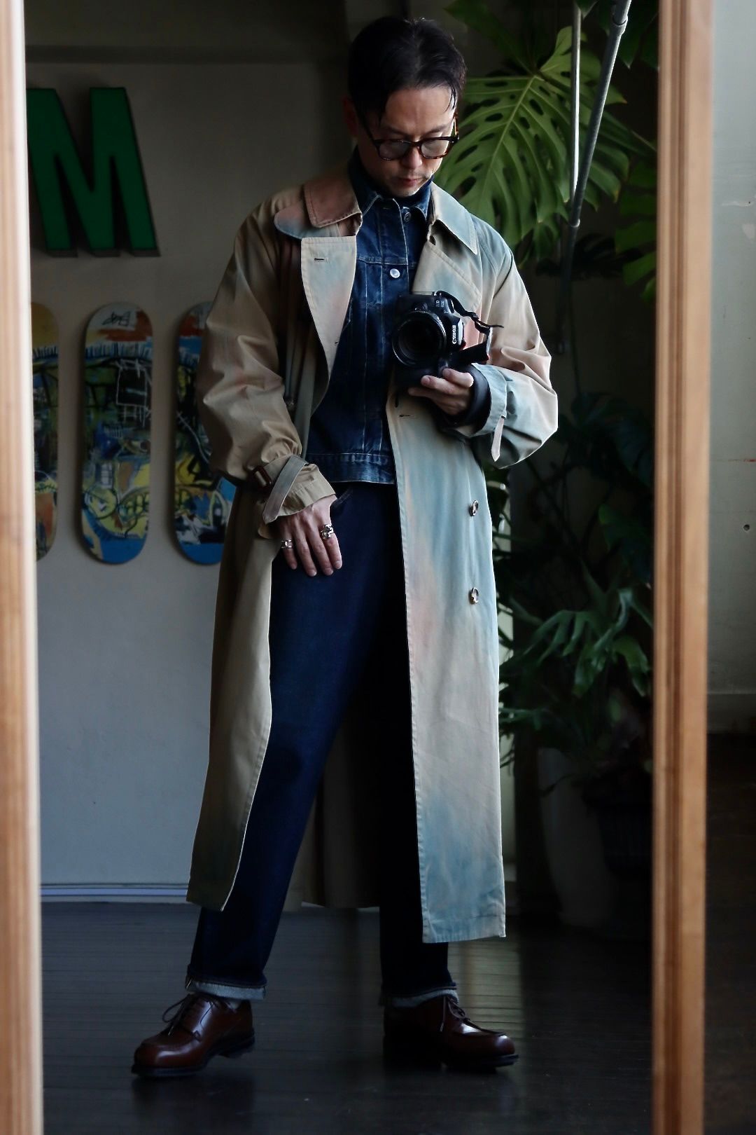 YOKE 23SS SPRAY PRINTED TRENCH COATスタイル | 3126 | MARK