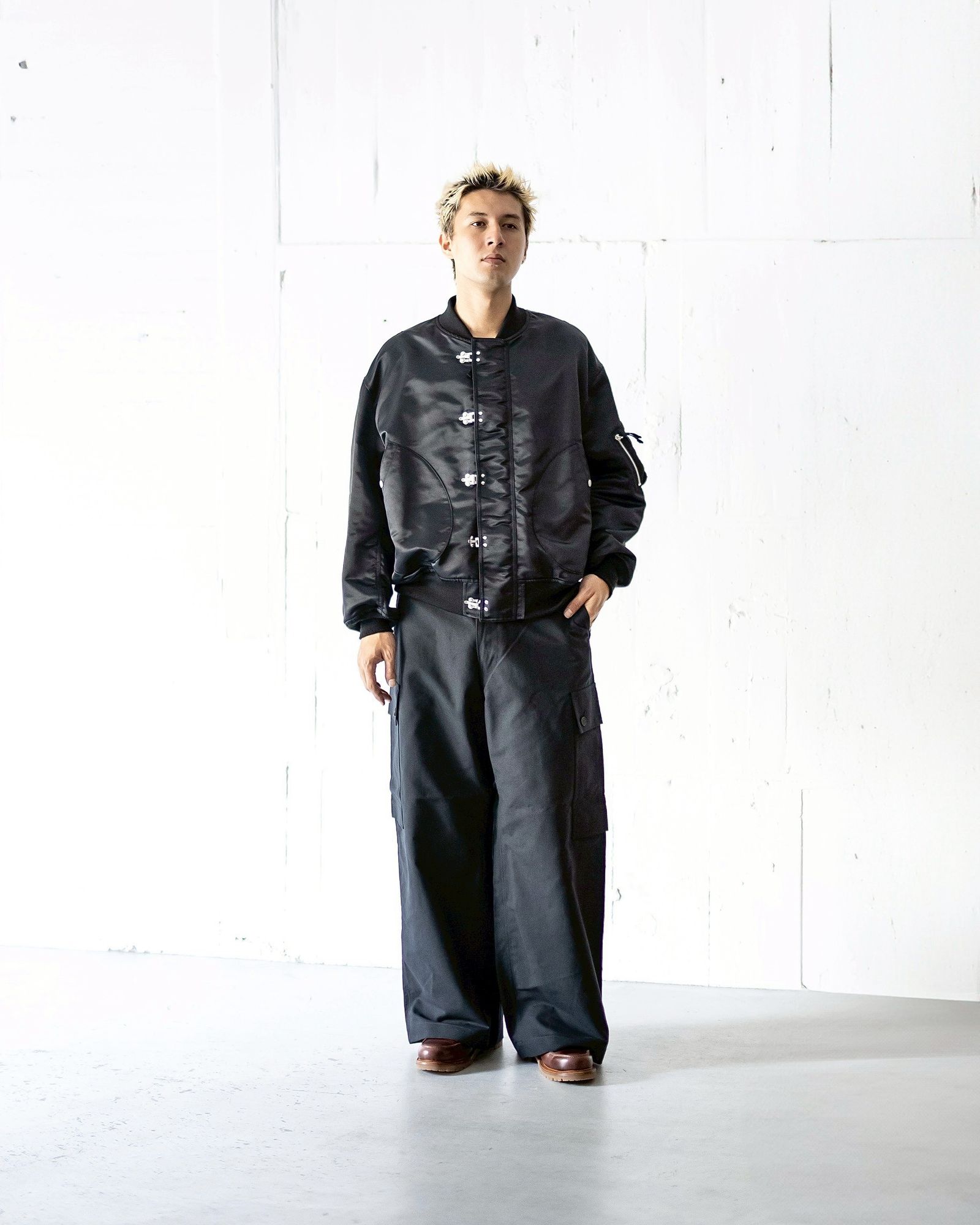 コムデギャルソンオム 新作ツイルフックミリタリージャケット MARK