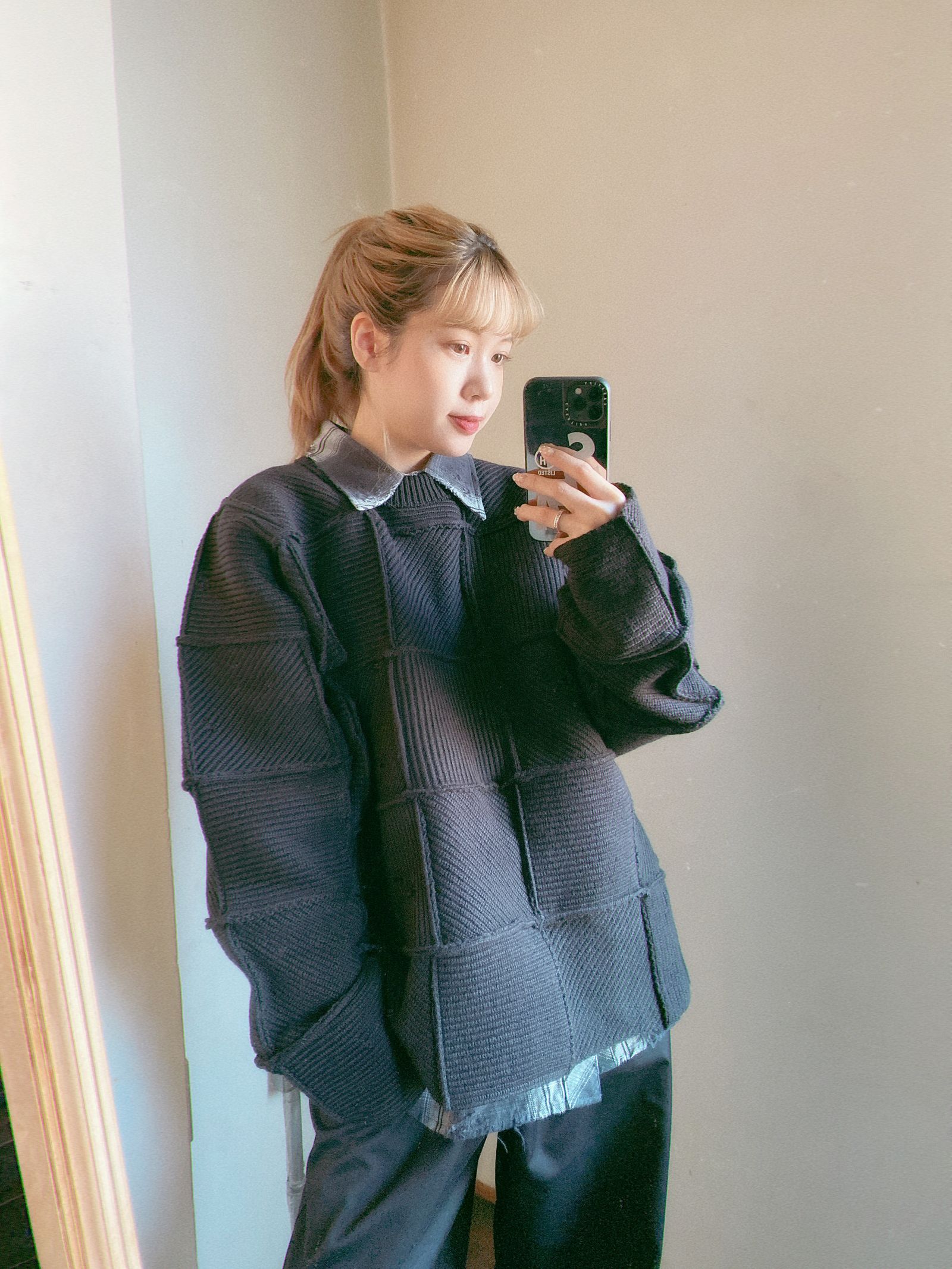 YOKE 24SS PATCHWORK RIB SWEATER style.2023.12.23 | 4109 | MARK