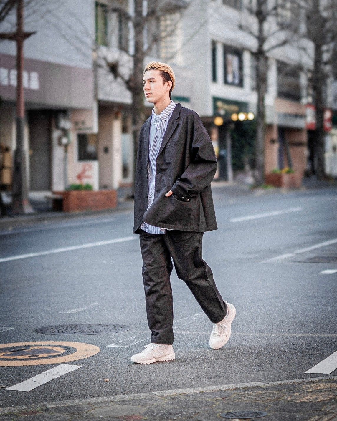FreshService CORPORATE CHINO JACKET(BLACK)セットアップスタイル 1月