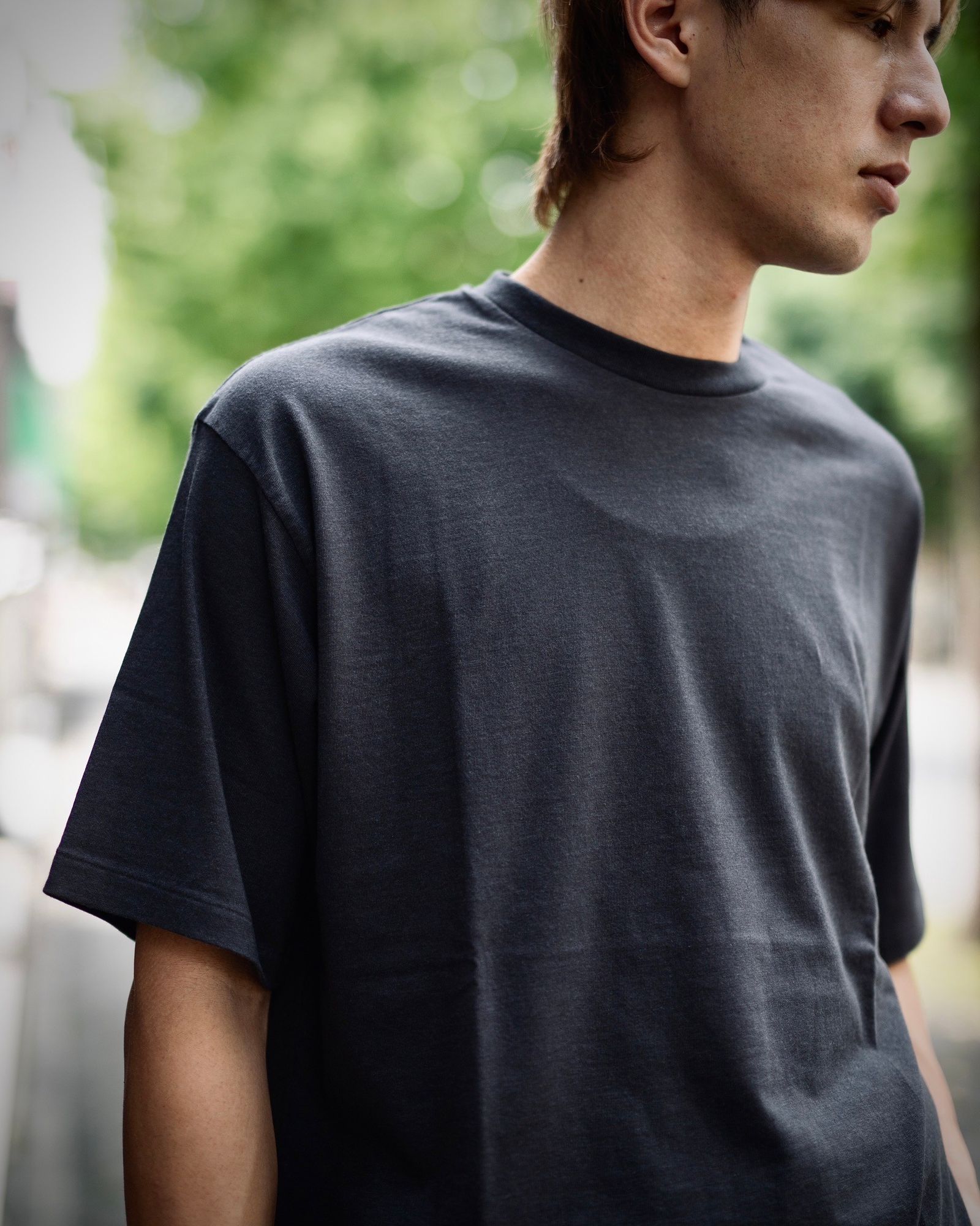 A.PRESSE - Cashmere Blend S/S T-Shirt (24AAP-05-03K)CHARCOAL☆7月