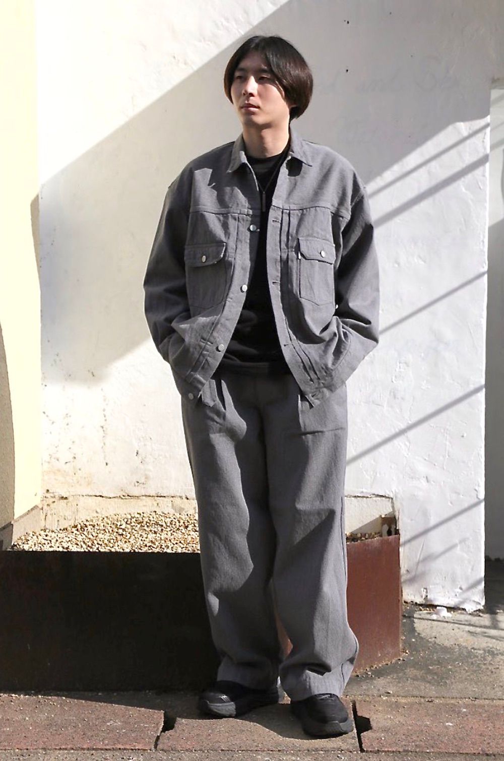 スタンダードカリフォルニア チノパン 杢グレー ワークパンツ デニム