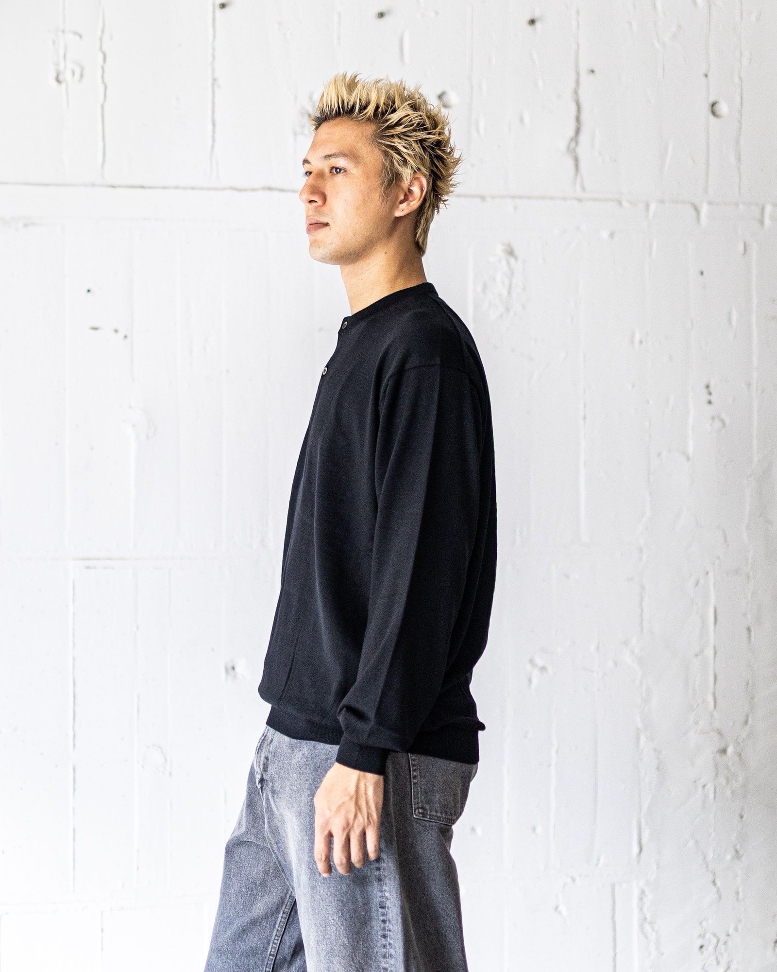 A.PRESSE Wool Knit Henley Neck Sweater ☆ 7月26日(土)新作発売