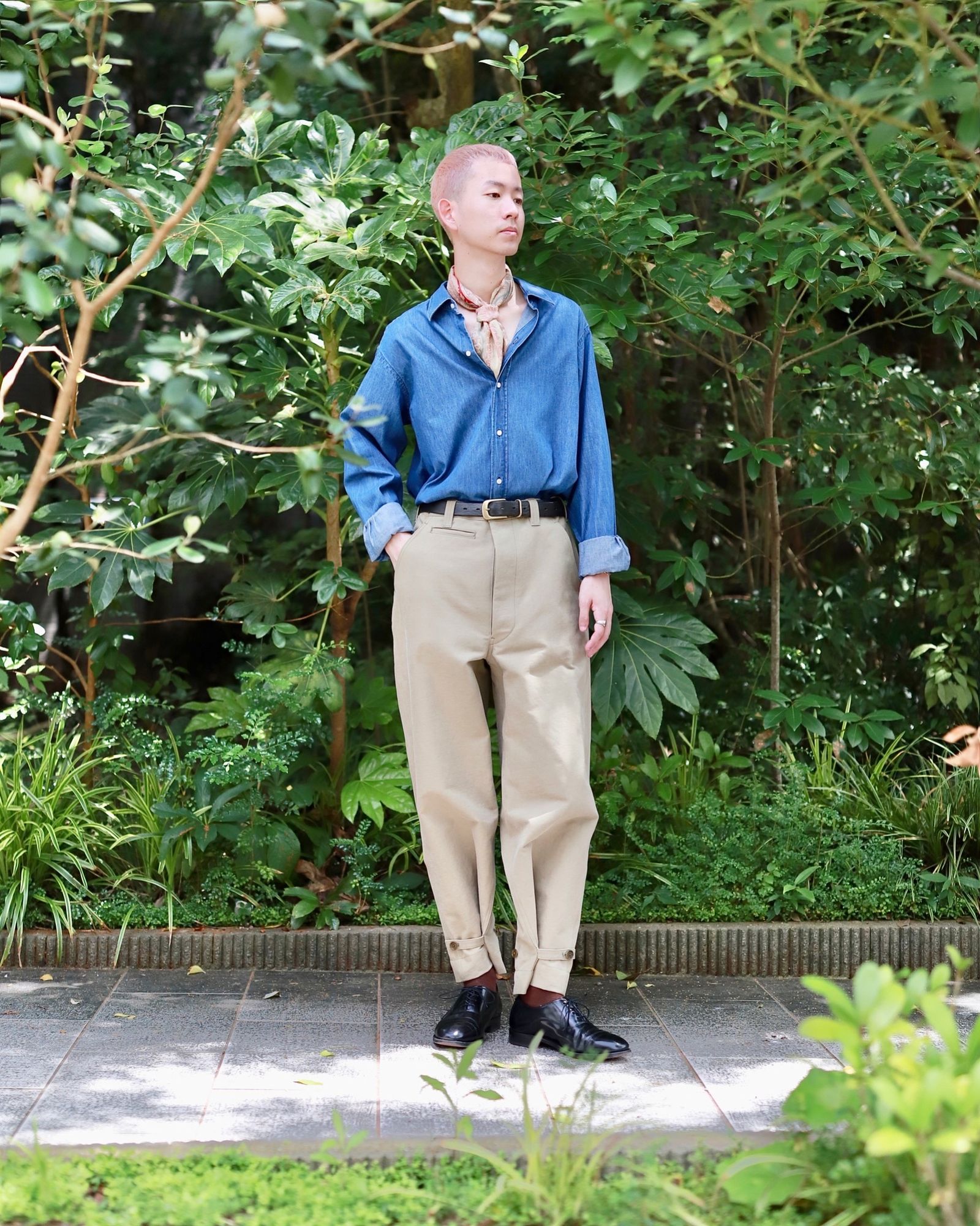 A.PRESSE アプレッセ 23AW Washed Denim shirtスタイル | 3496 | MARK