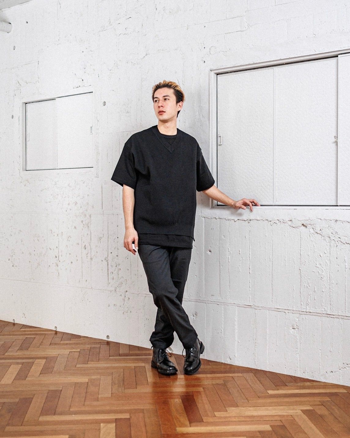 COMME des GARCONS HOMME - コムデギャルソンオム25SS 異素材切り替えT