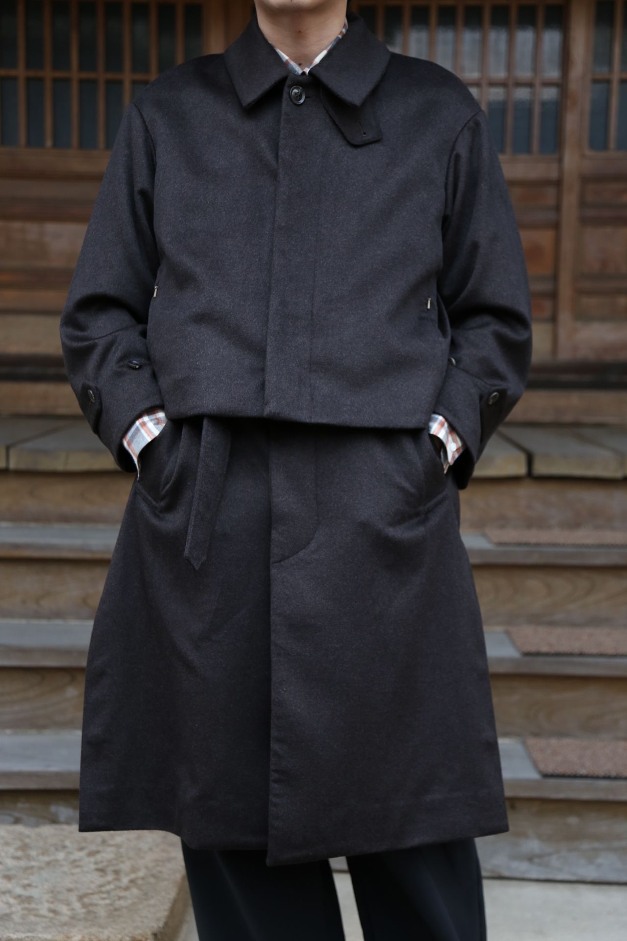 YOKE 新作 CASHMERE 3WAY BAL COLLAR SHARE COAT(YK20AW0134C)