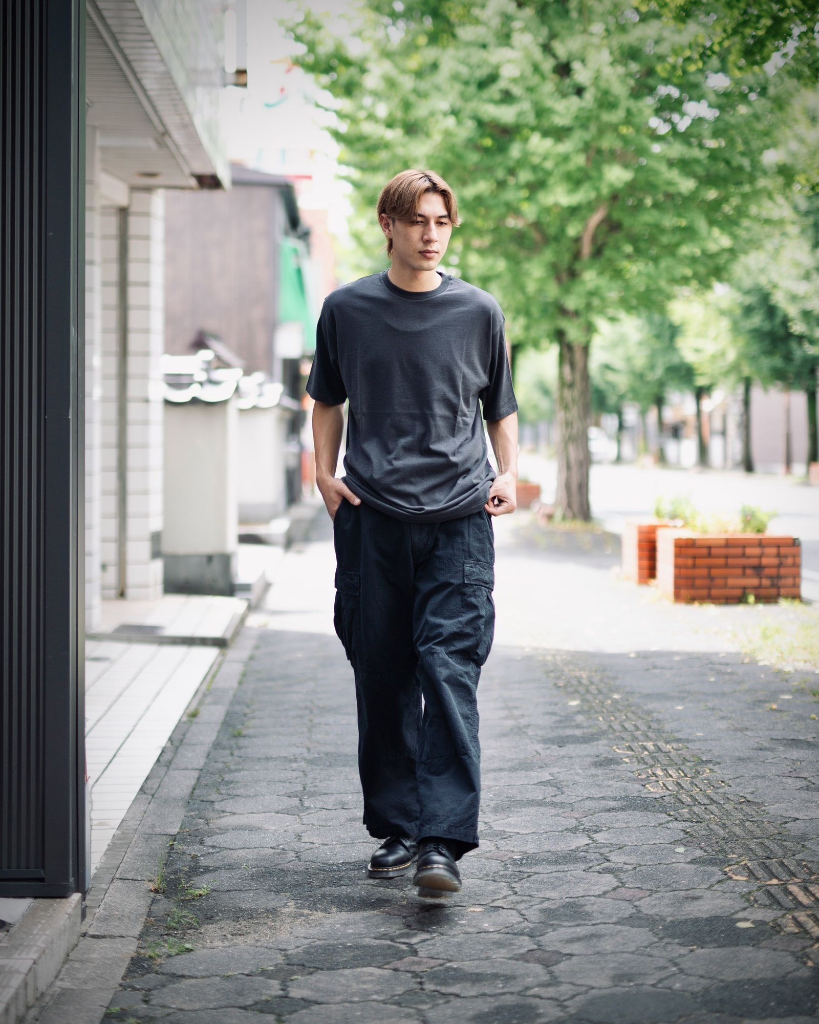 A.PRESSE - Cashmere Blend S/S T-Shirt (24AAP-05-03K)CHARCOAL☆7月