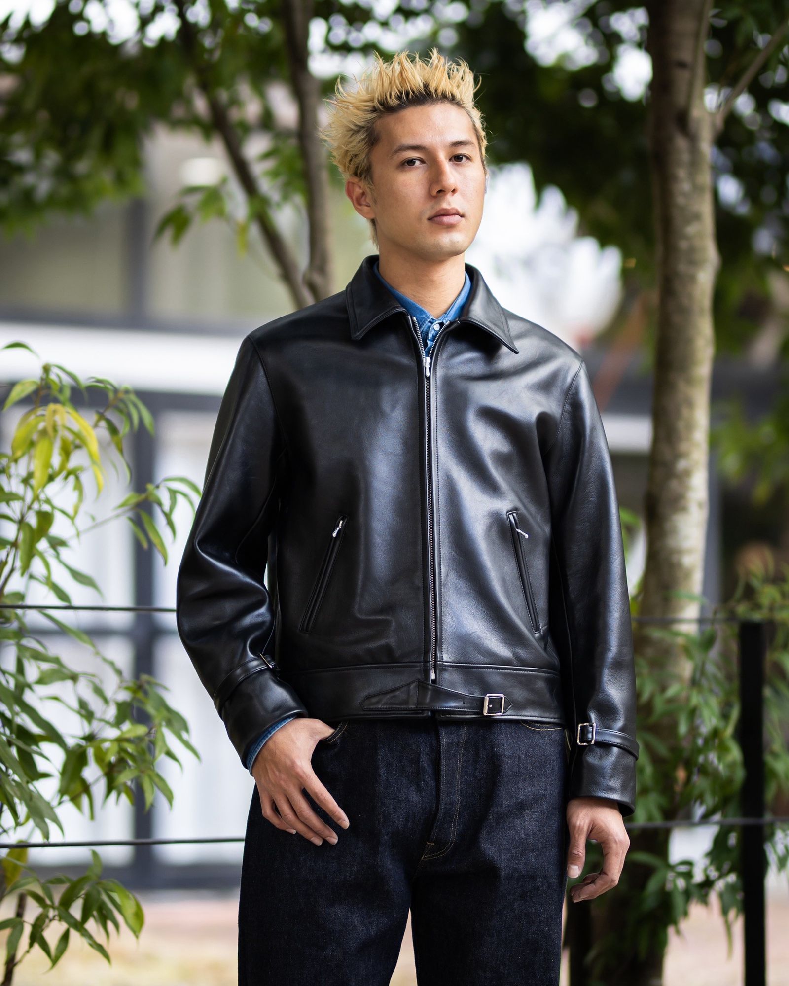 A.PRESSE - アプレッセ 2026 STYLE1 Leather French Riders Jacket