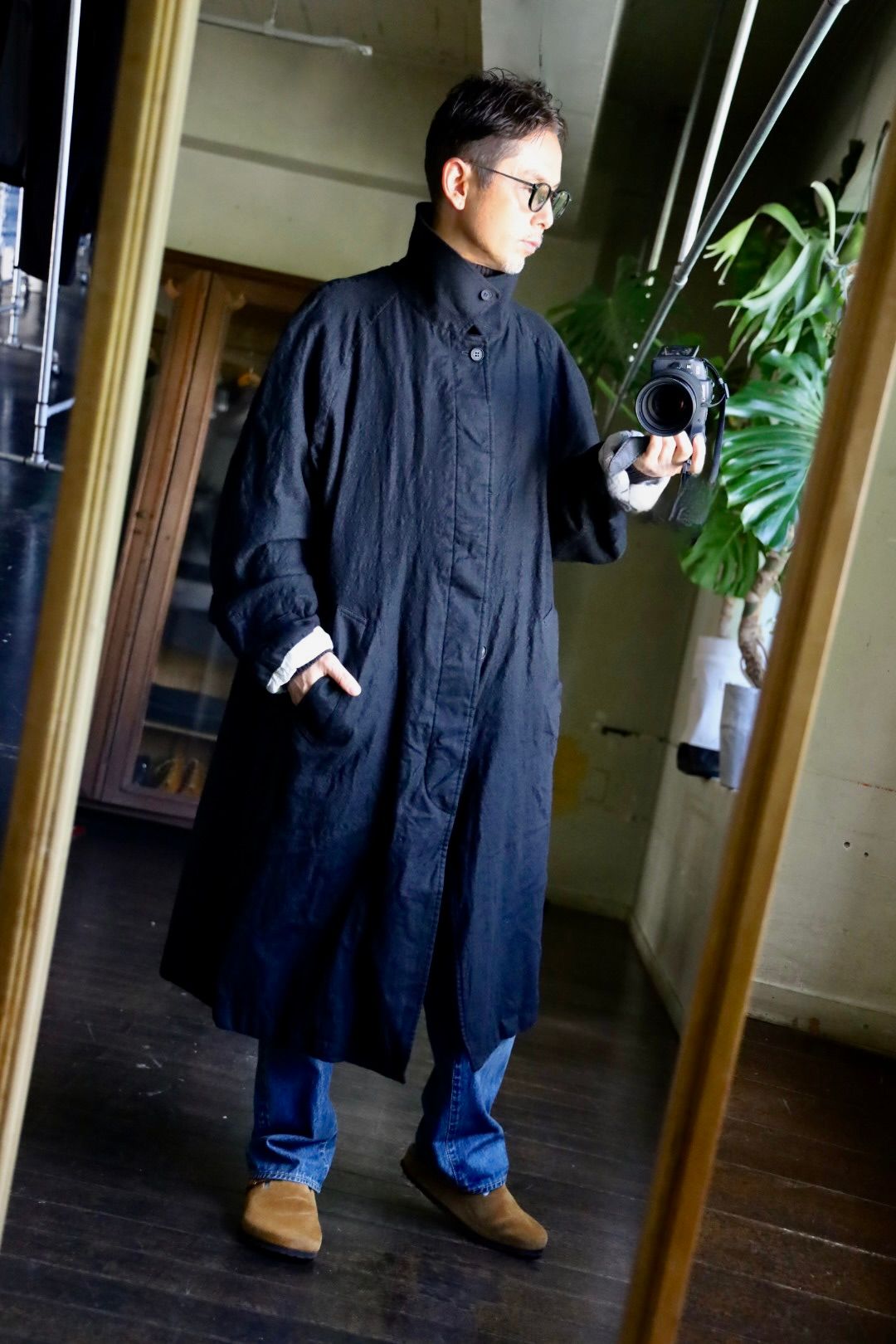 COMME des GARCONS HOMME ウールサージ縮絨コートスタイル2024.10.10