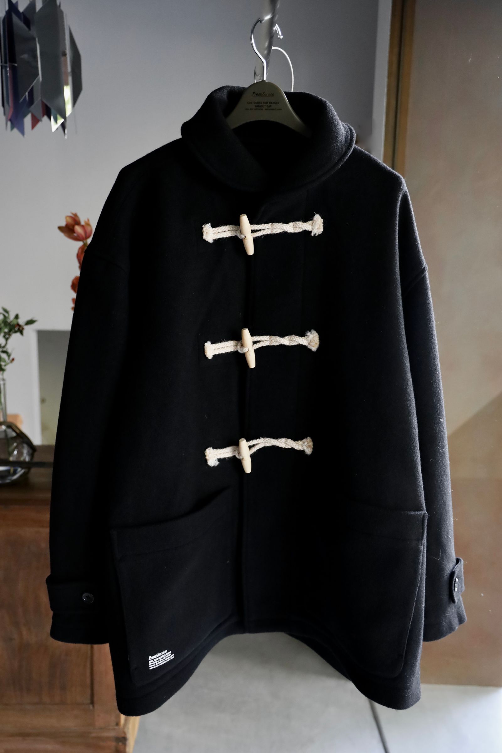 最終価格！ sillage duffle coat black melton 黒 Sillage【最終価格