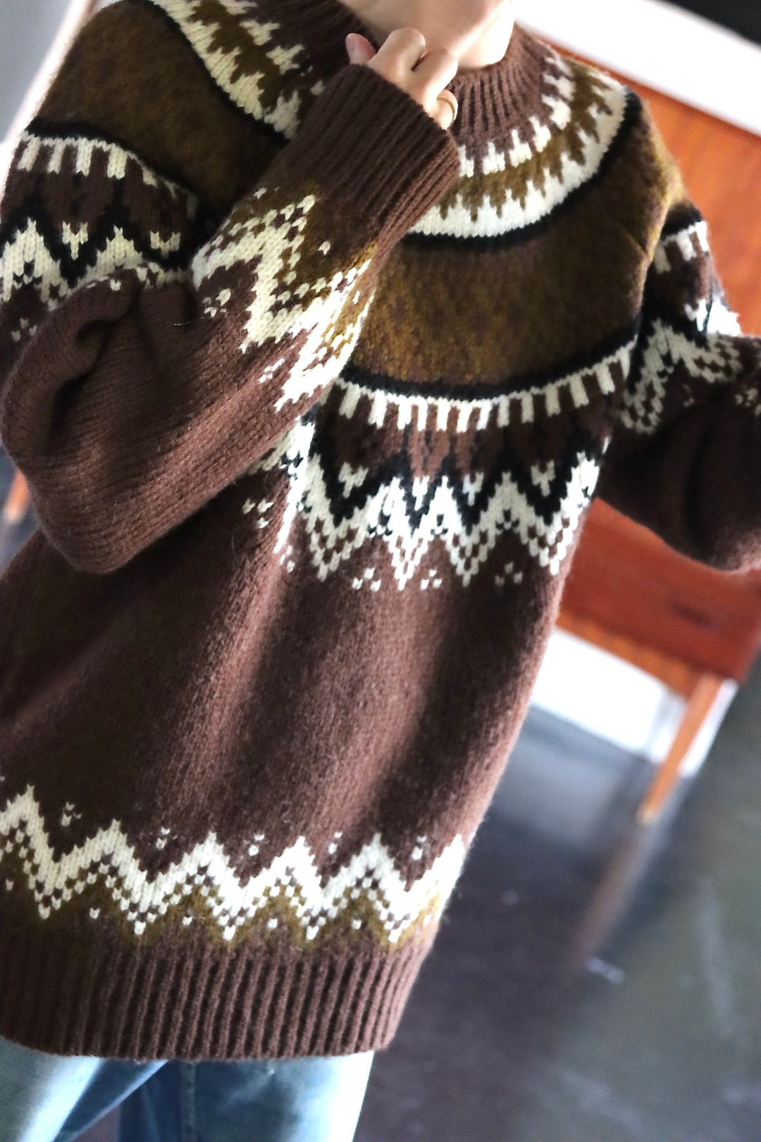 JUNYA WATANABE MANウールジャガード求心柄ニットstyle.2021.11.16