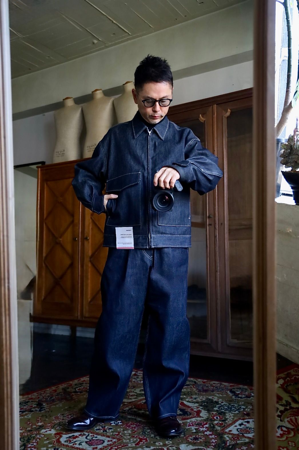 Graphpaper - グラフペーパー Selvage Denim Zip Jacket(GU261-20056RB