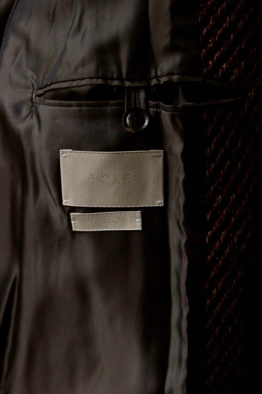 YOKE - ヨーク23AW DOUBLE BREASTED HALF COAT(YK23FW0515C)BROWN☆8月