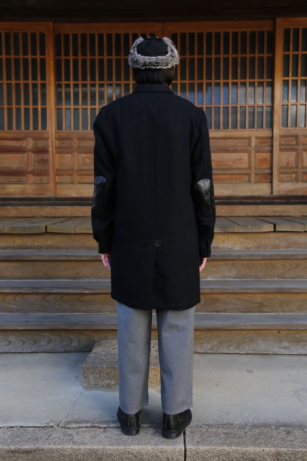 JUNYA WATANABE COMME des GARCONS MAN ウール麻ツイル縮絨×牛革(WF
