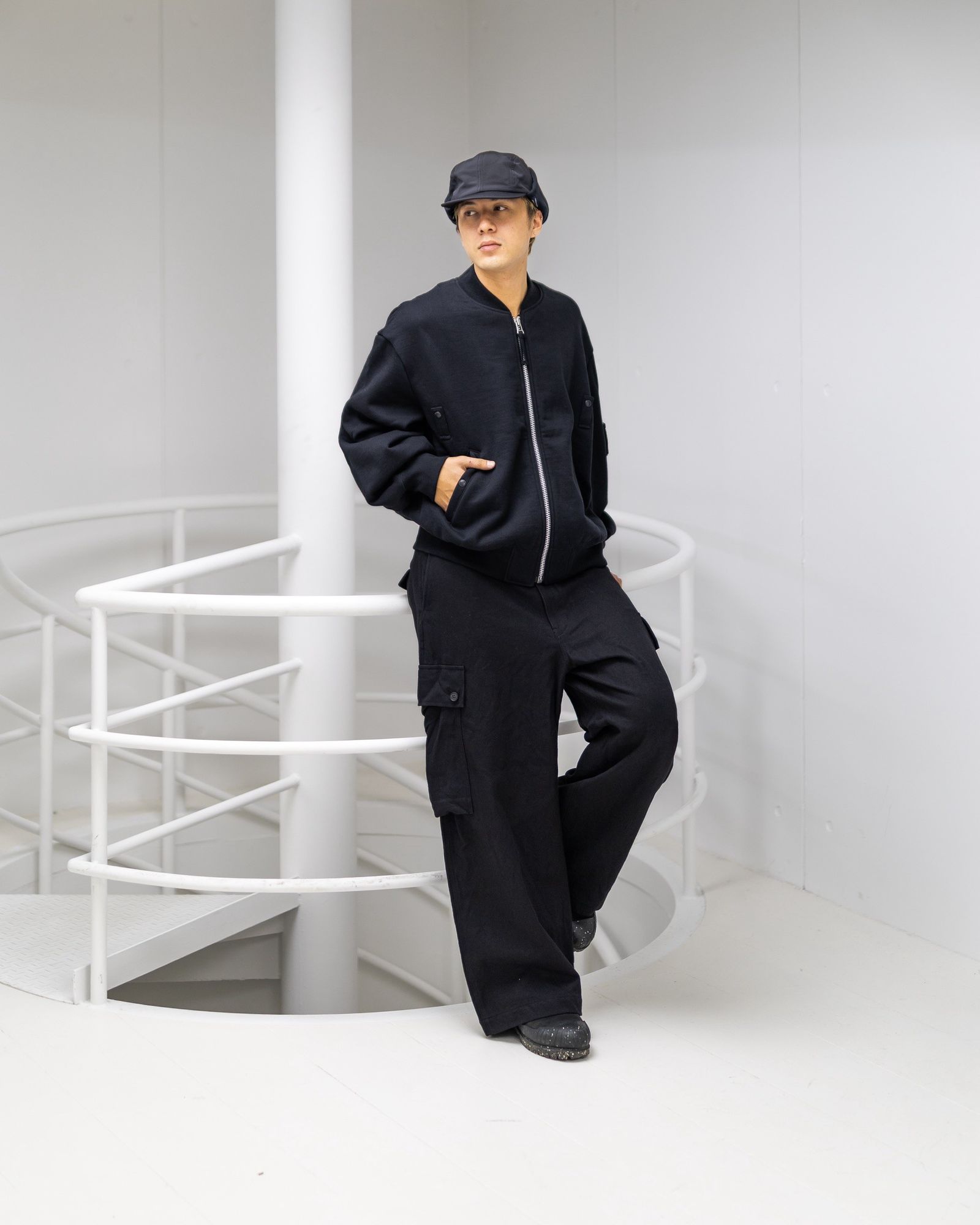 コムデギャルソンオム 綿ウール裏毛MA-1ジャケット MARK スタイル