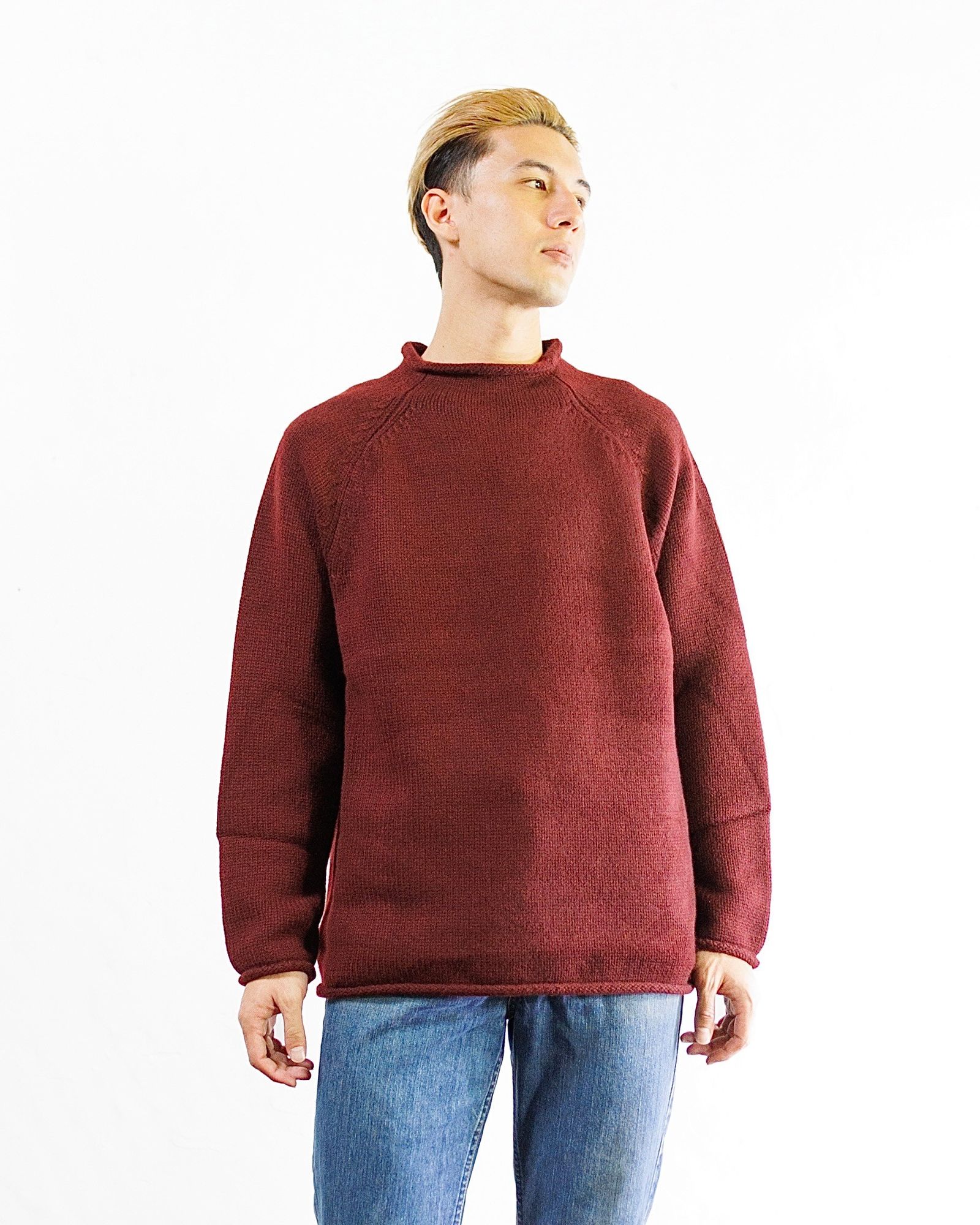 A.PRESSE - アプレッセ Roll Neck Sweater(24AAP-03-08K)BURGUNDY | MARK