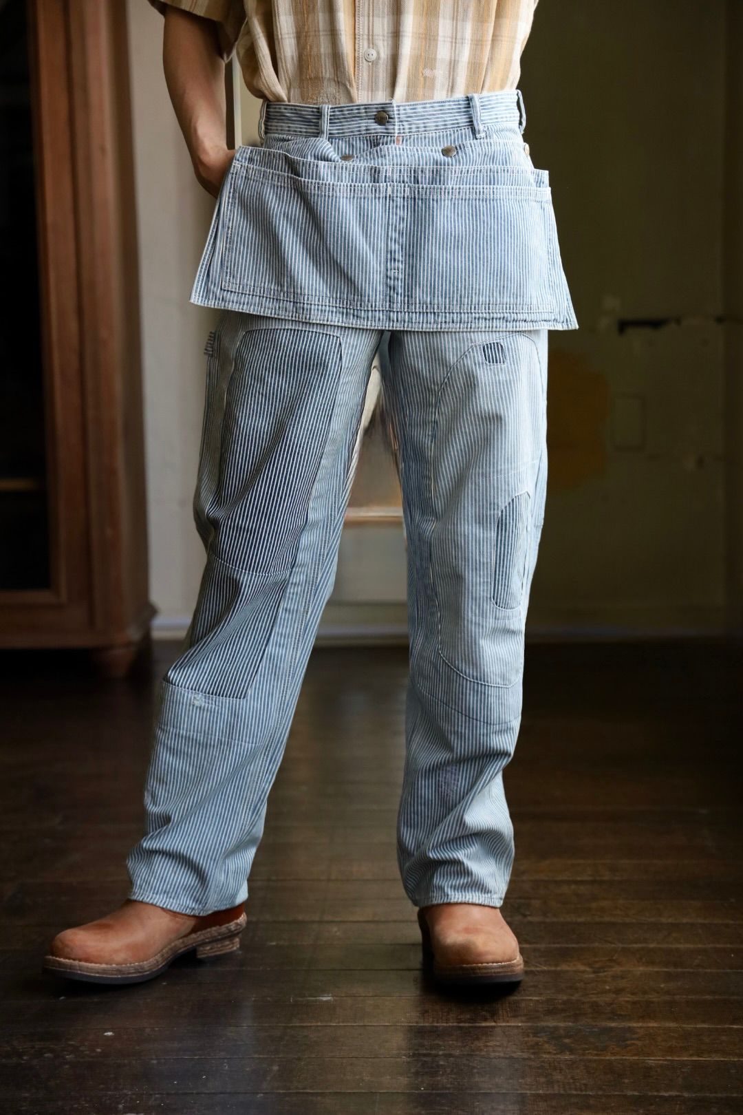 BOWWOW - BOW WOW バウワウ HICKORY PAINTER PANTS with SEPARATE