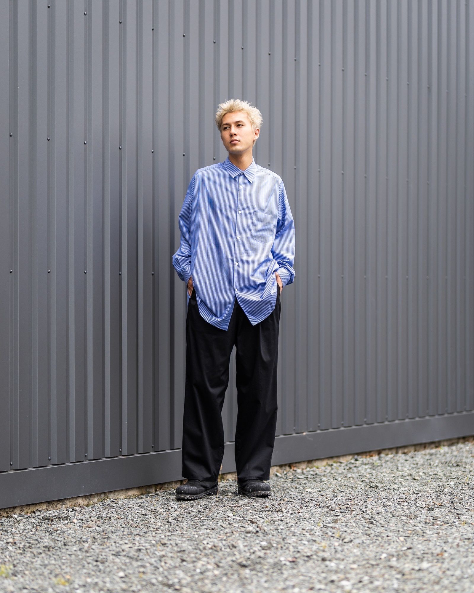 Graphpaper - グラフペーパー SIDOGRAS L/S Oversized Regular Collar