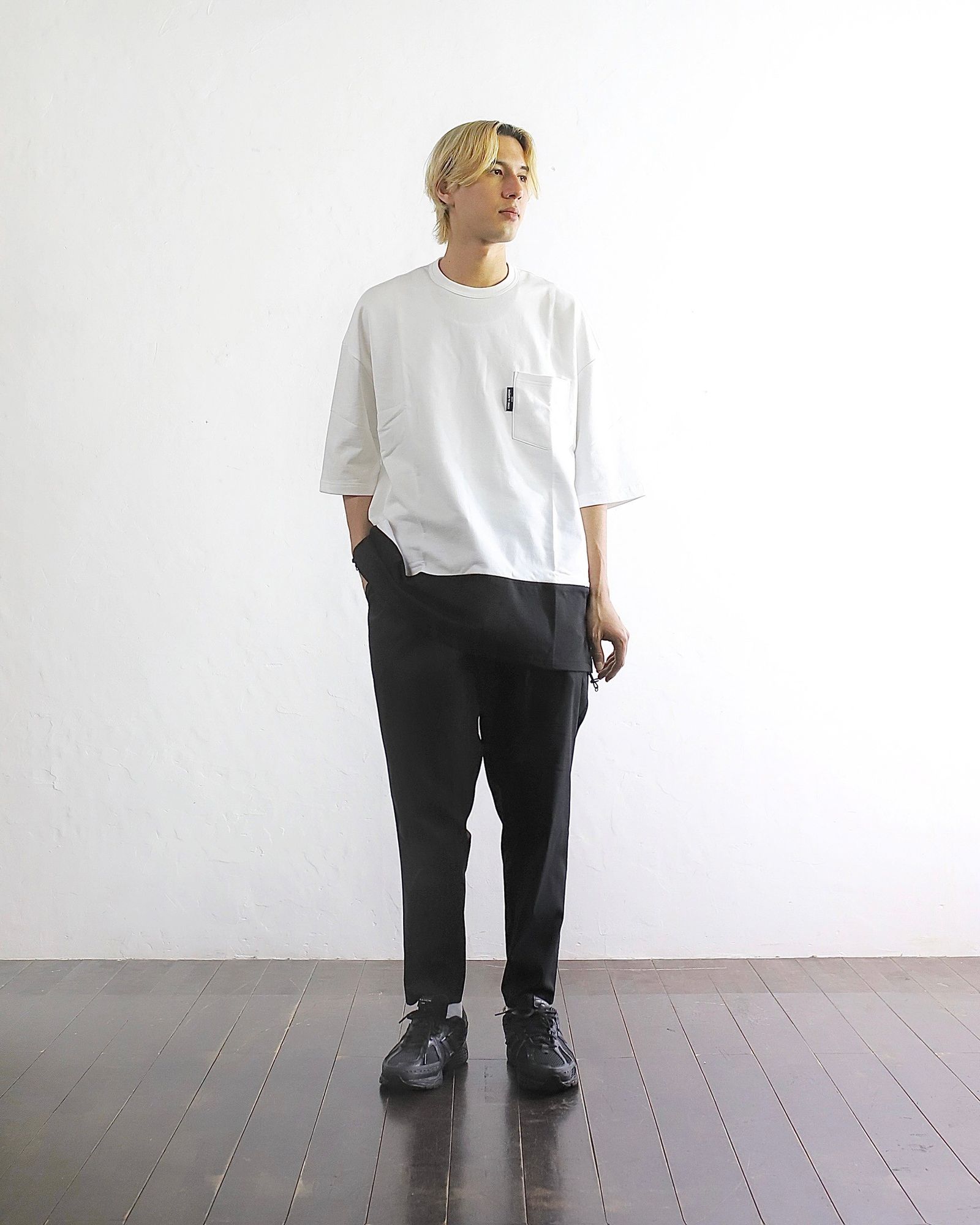 コムデギャルソンオム 24SS 異素材切り替えTシャツ style 2024.5.11