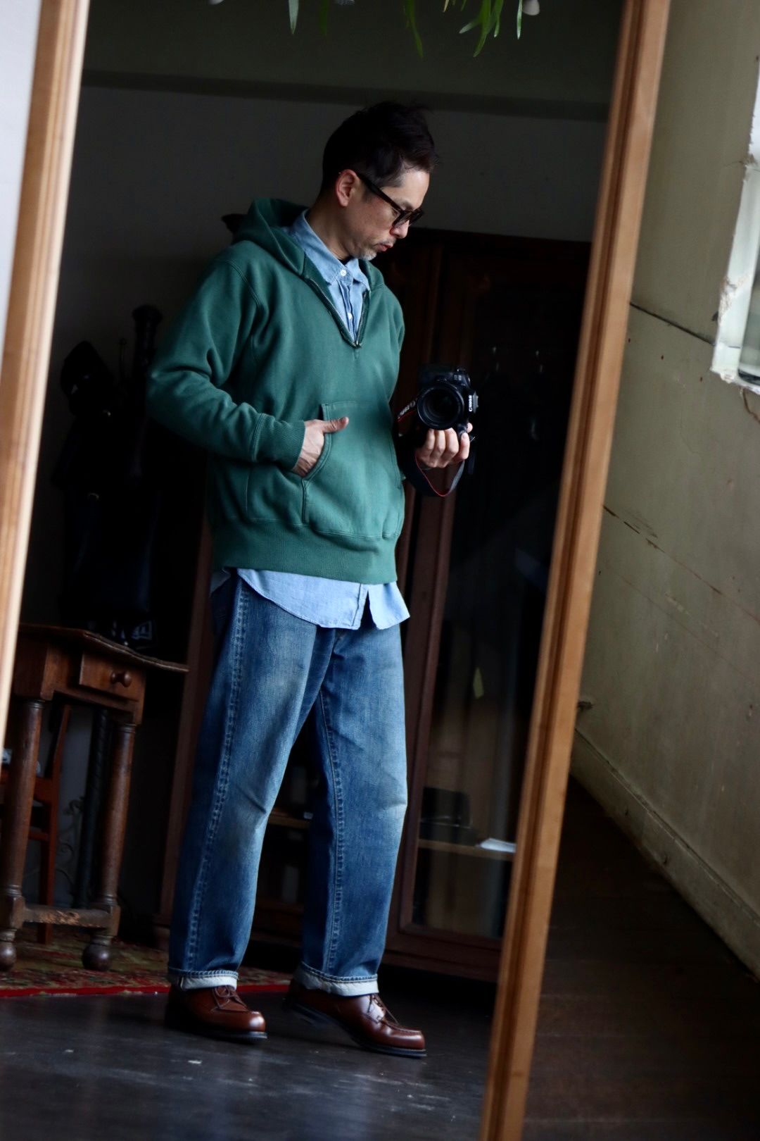 A.PRESSE - アプレッセ24SS Vintage Half Zip Sweat Hoodie(24SAP-05