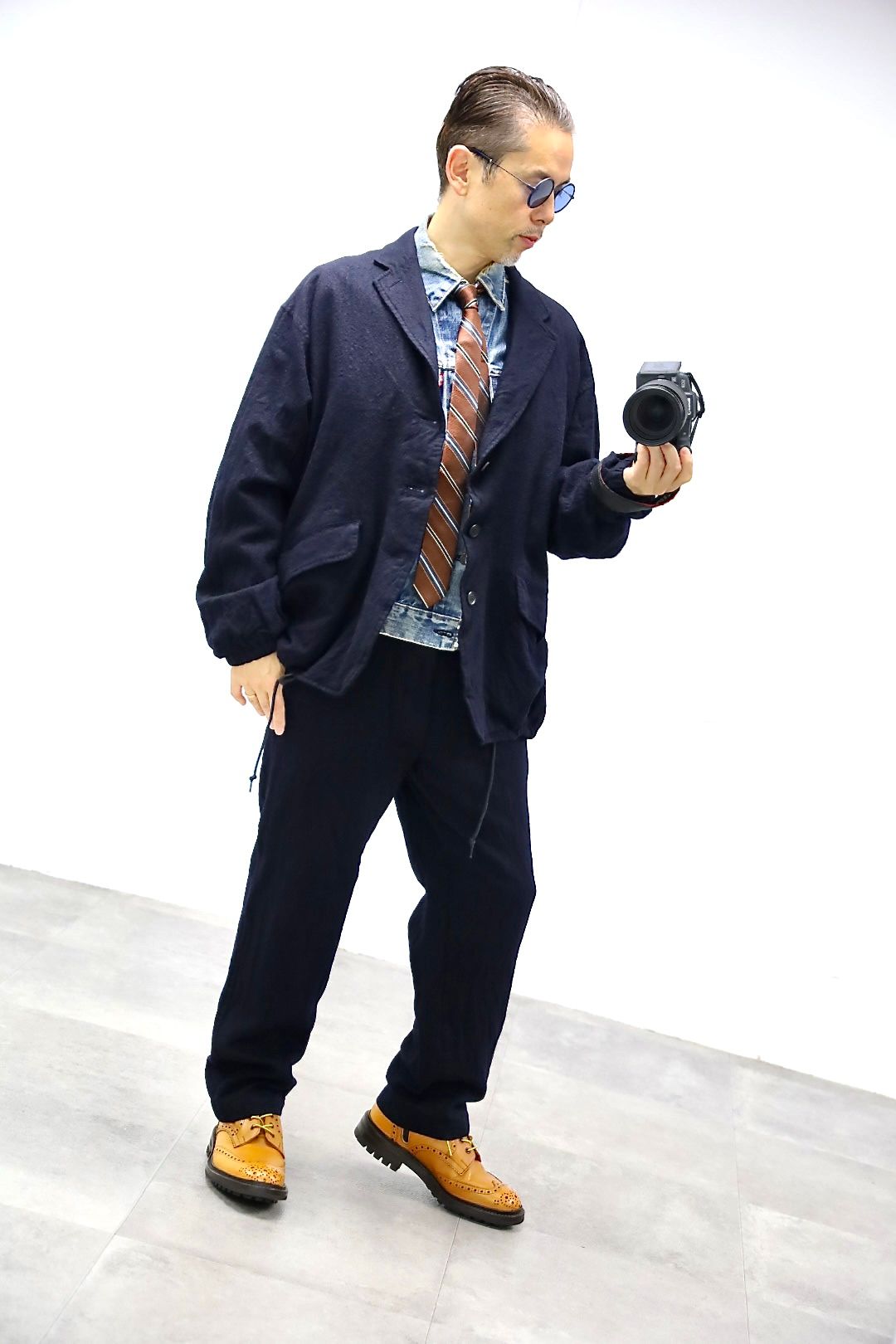 COMME des GARCONS HOMME ウールサージ製品縮絨3Bジャケット