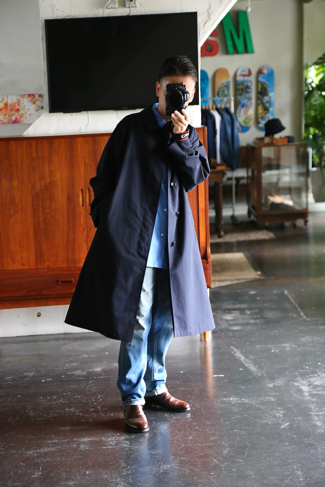 A.PRESSE Balmacaan Coat(21AAP-01-01H)NAVY style※8月21日発売 | 1858