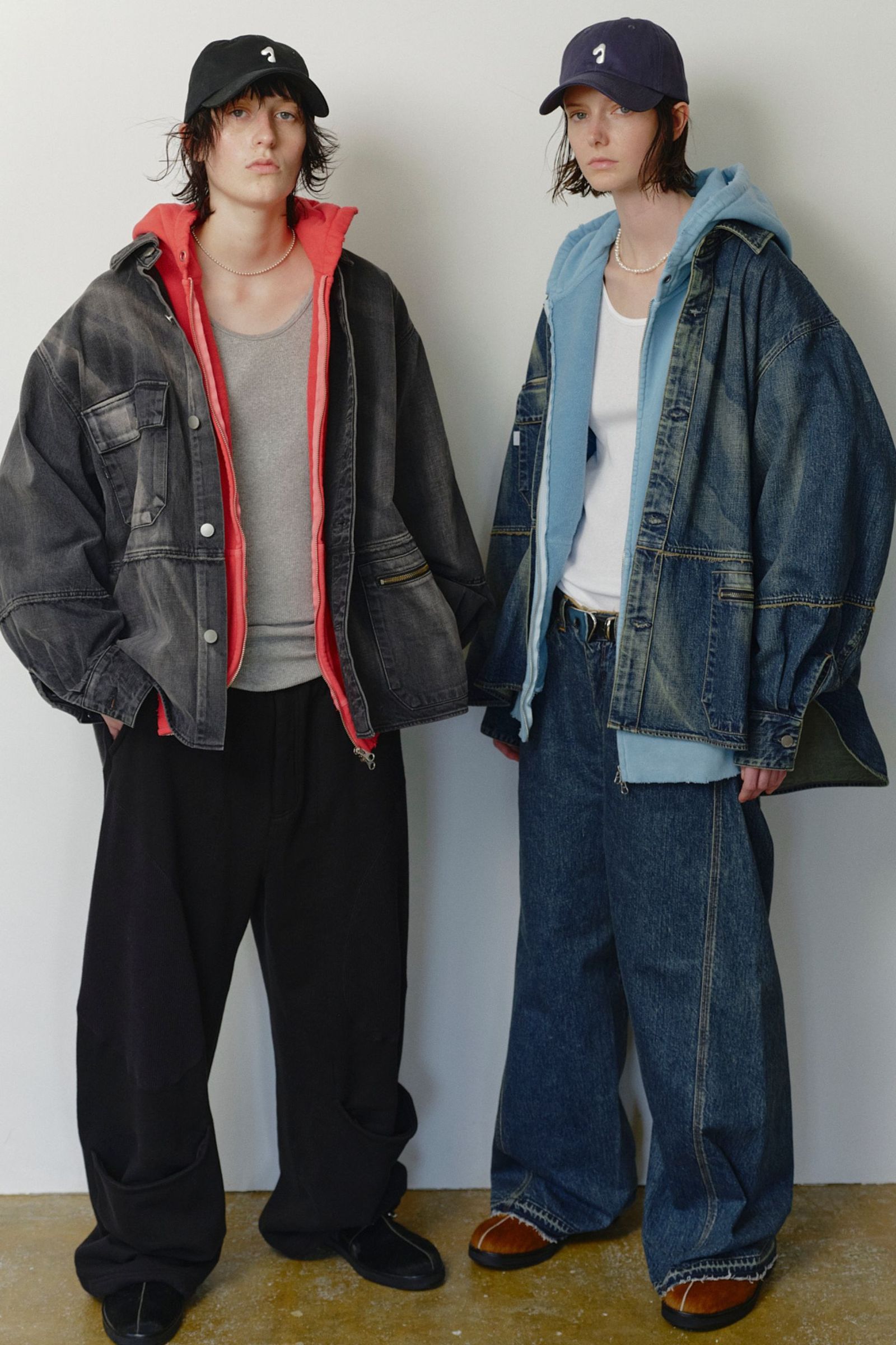 JIEDA - [ラスト1点] OVER SIZE DENIM SHIRT | BLACK | デニム