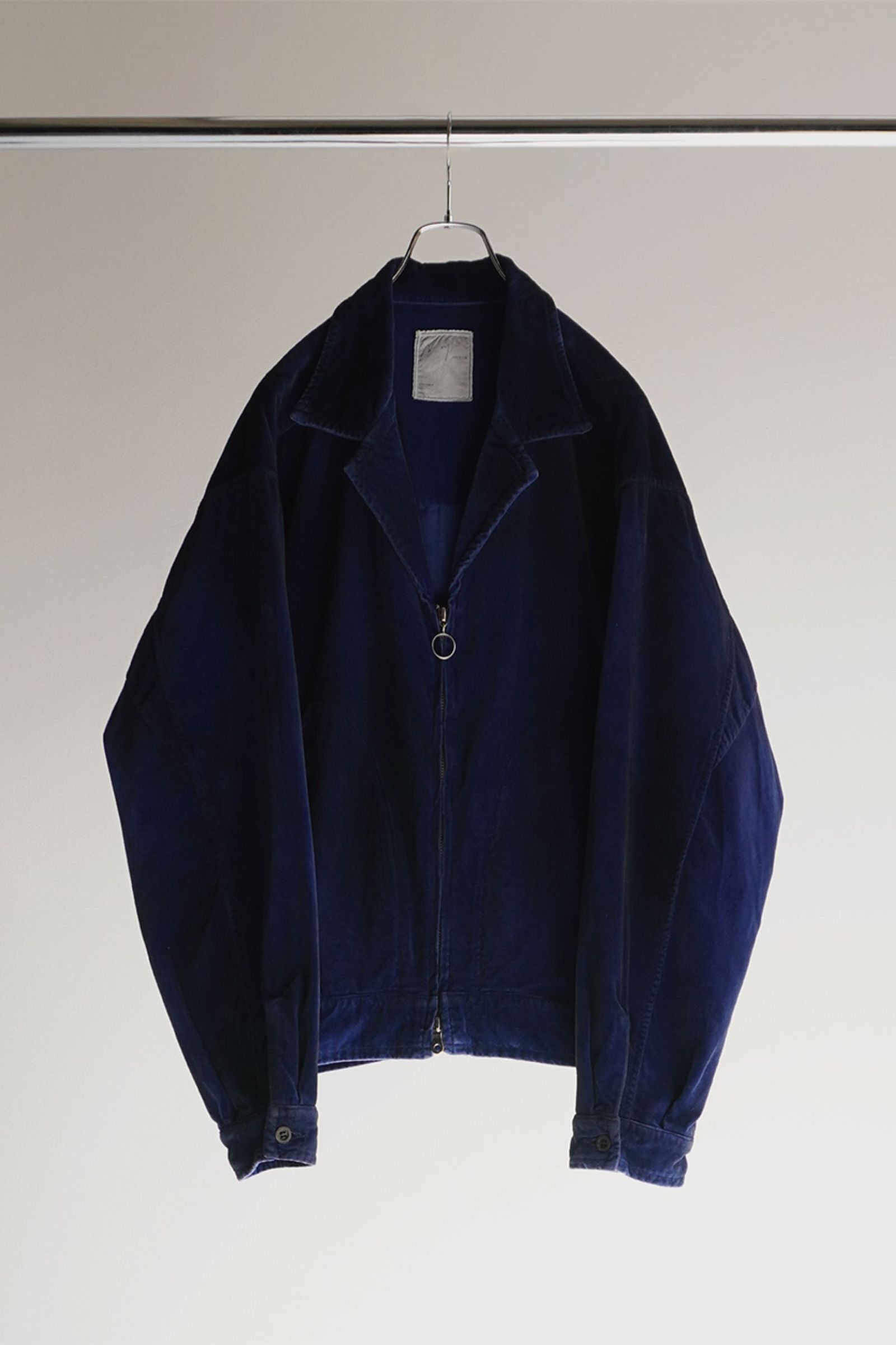 ANCELLM - C/VELVET ZIPUP JACKET/NAVY | NapsNote