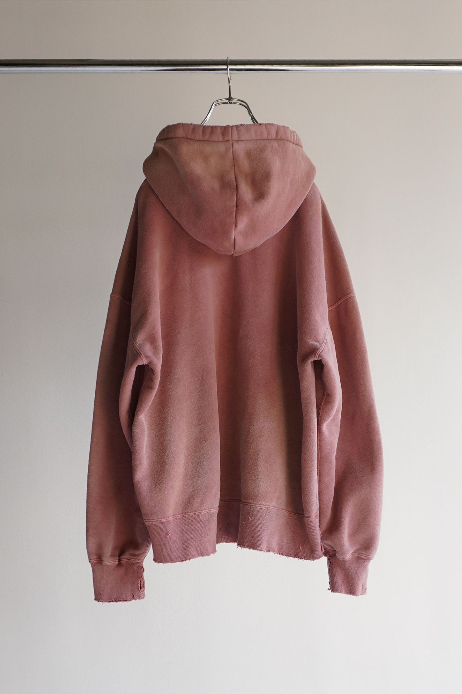ANCELLM - DYED DAMAGE HOODIE/D.PINK | NapsNote