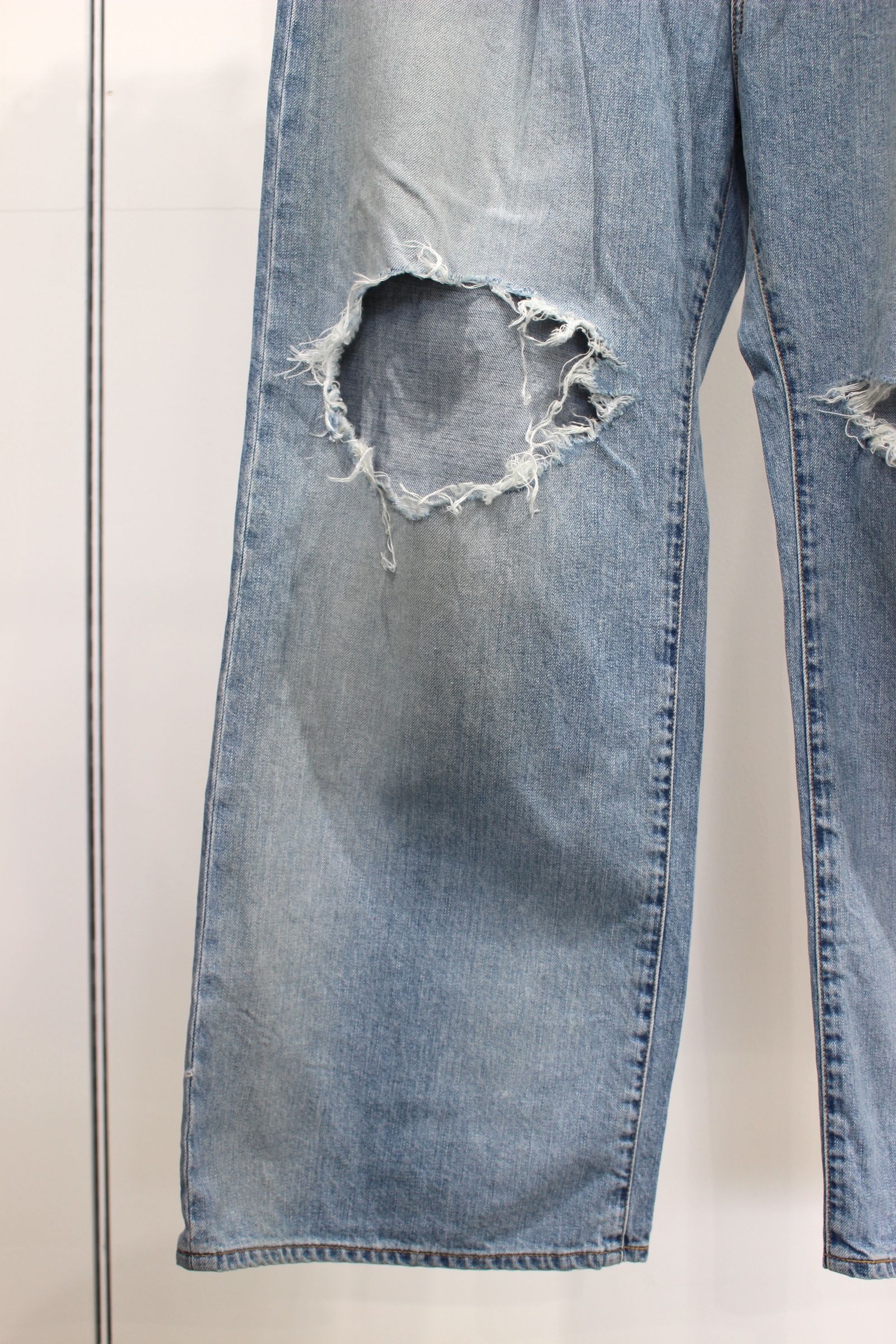 JIEDA - DAMAGE ONE TUCK WIDE STRAIGHT DENIM/ストレートパンツ