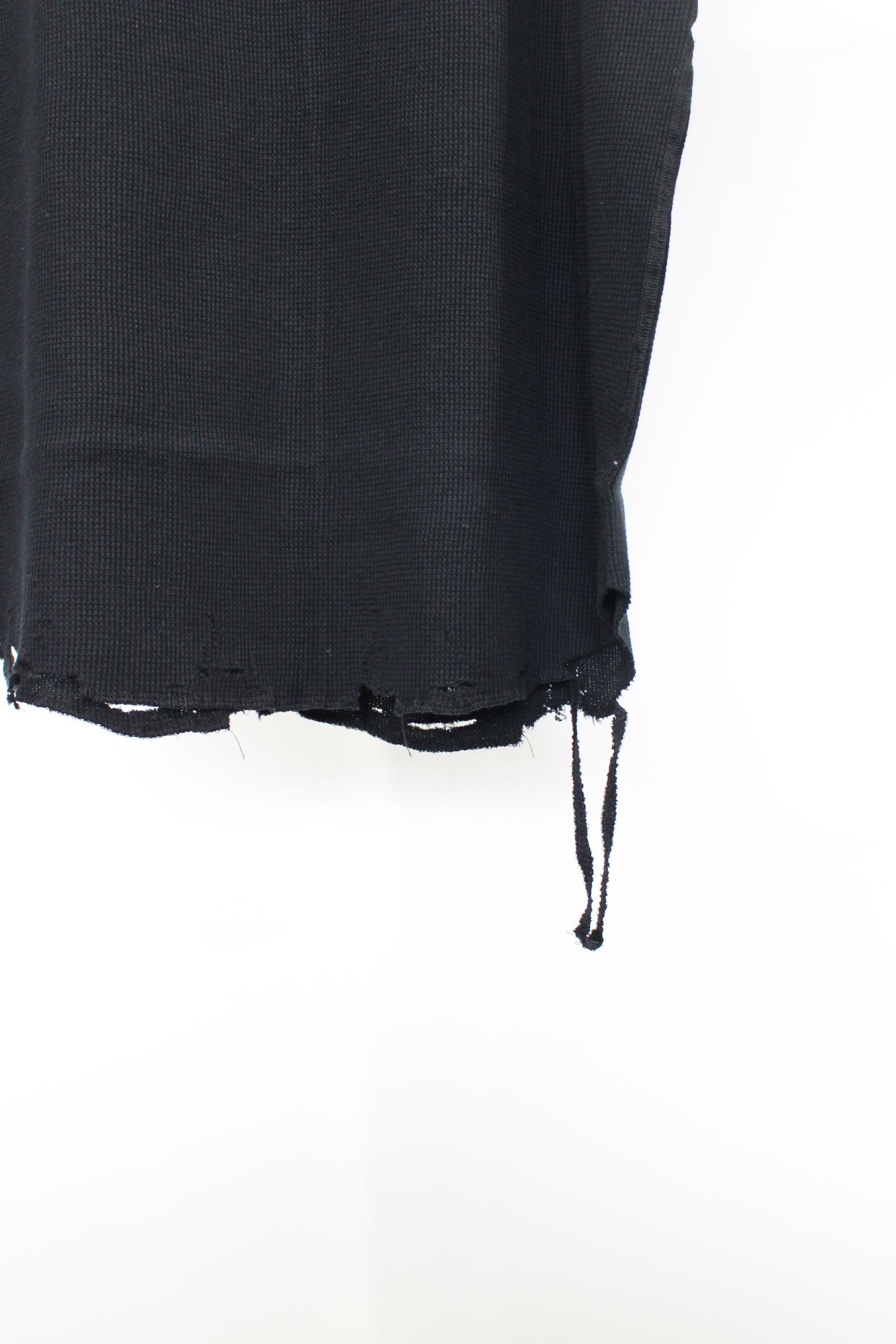ANCELLM - DAMAGE WAFFLE TANK TOP/BLACK | NapsNote
