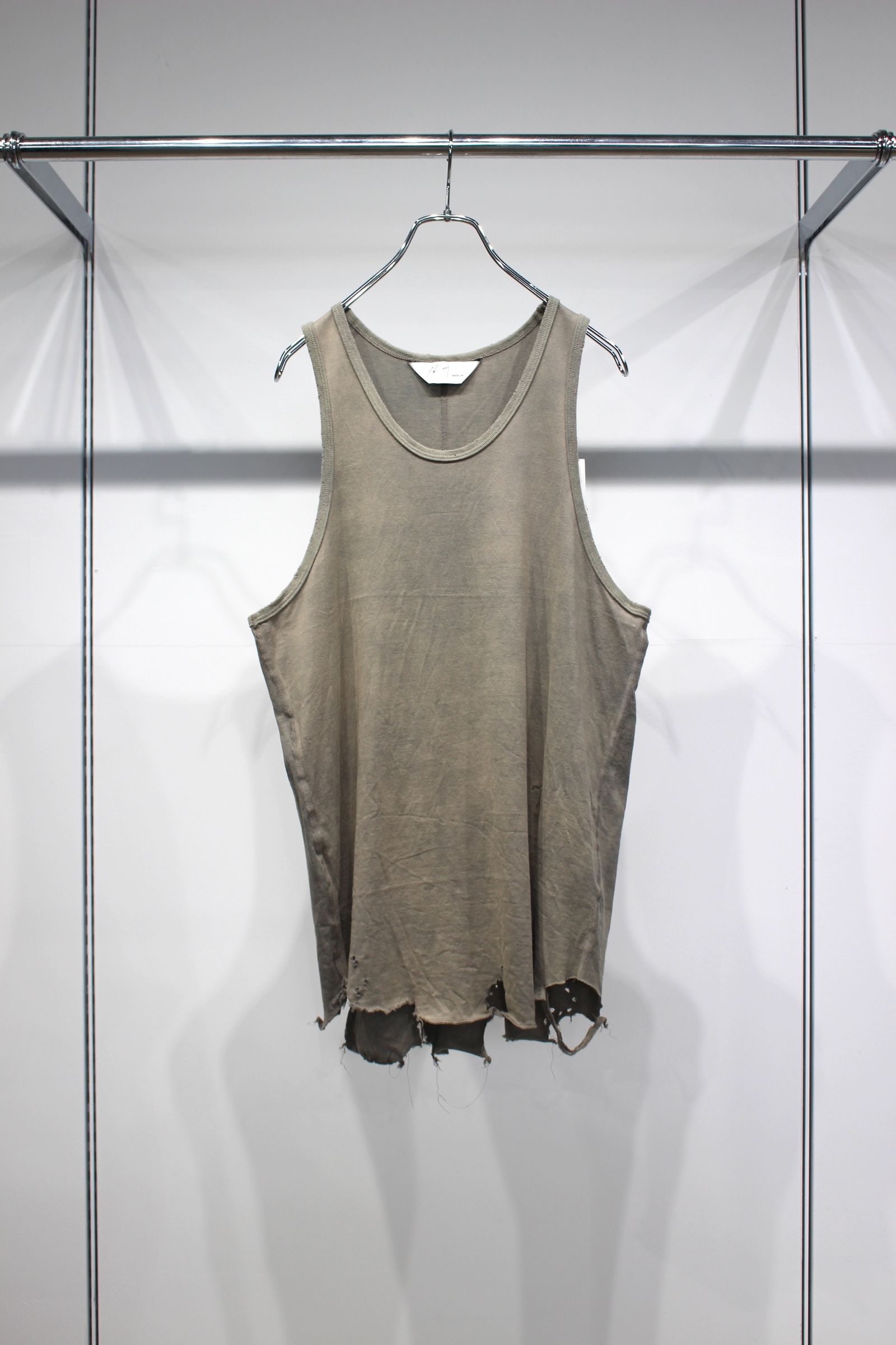 ANCELLM - DAMAGE TANK TOP | BROWN | タンクトップ | NapsNote